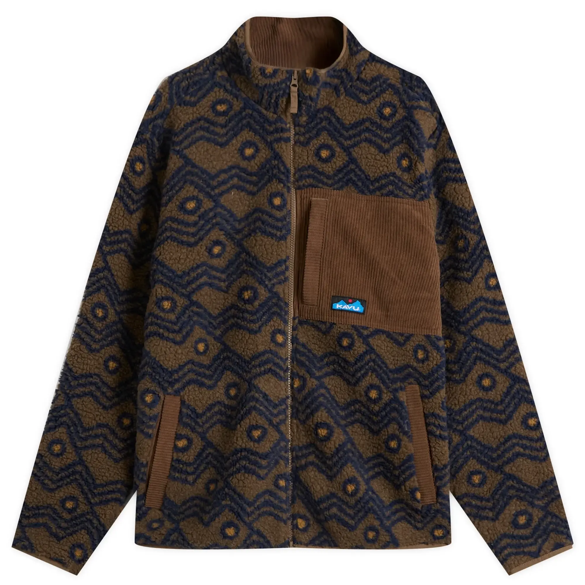 KAVU Men's Wayside Fleece Jacket Walnut Mountain