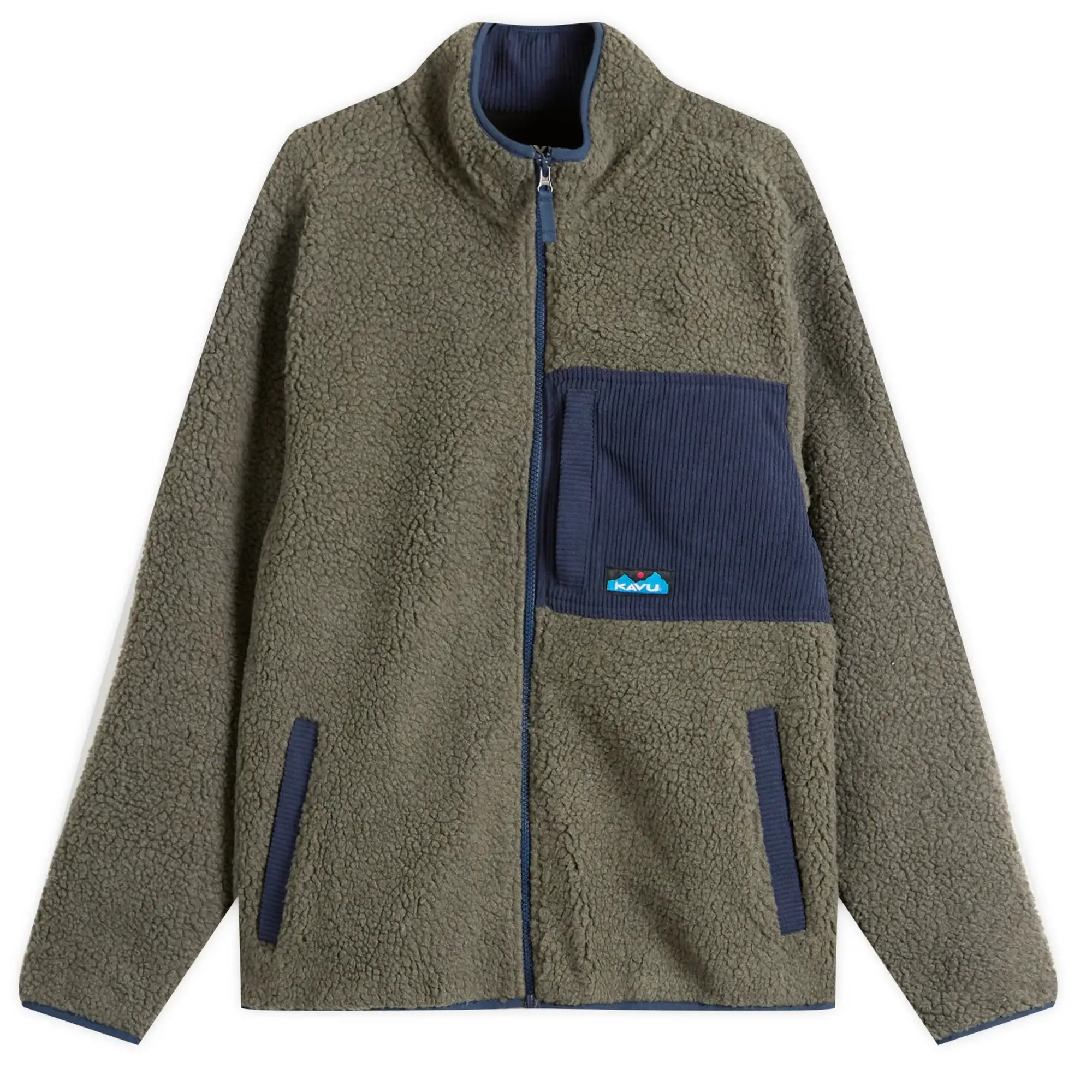 KAVU Men's Wayside Fleece Jacket Ocean Storm