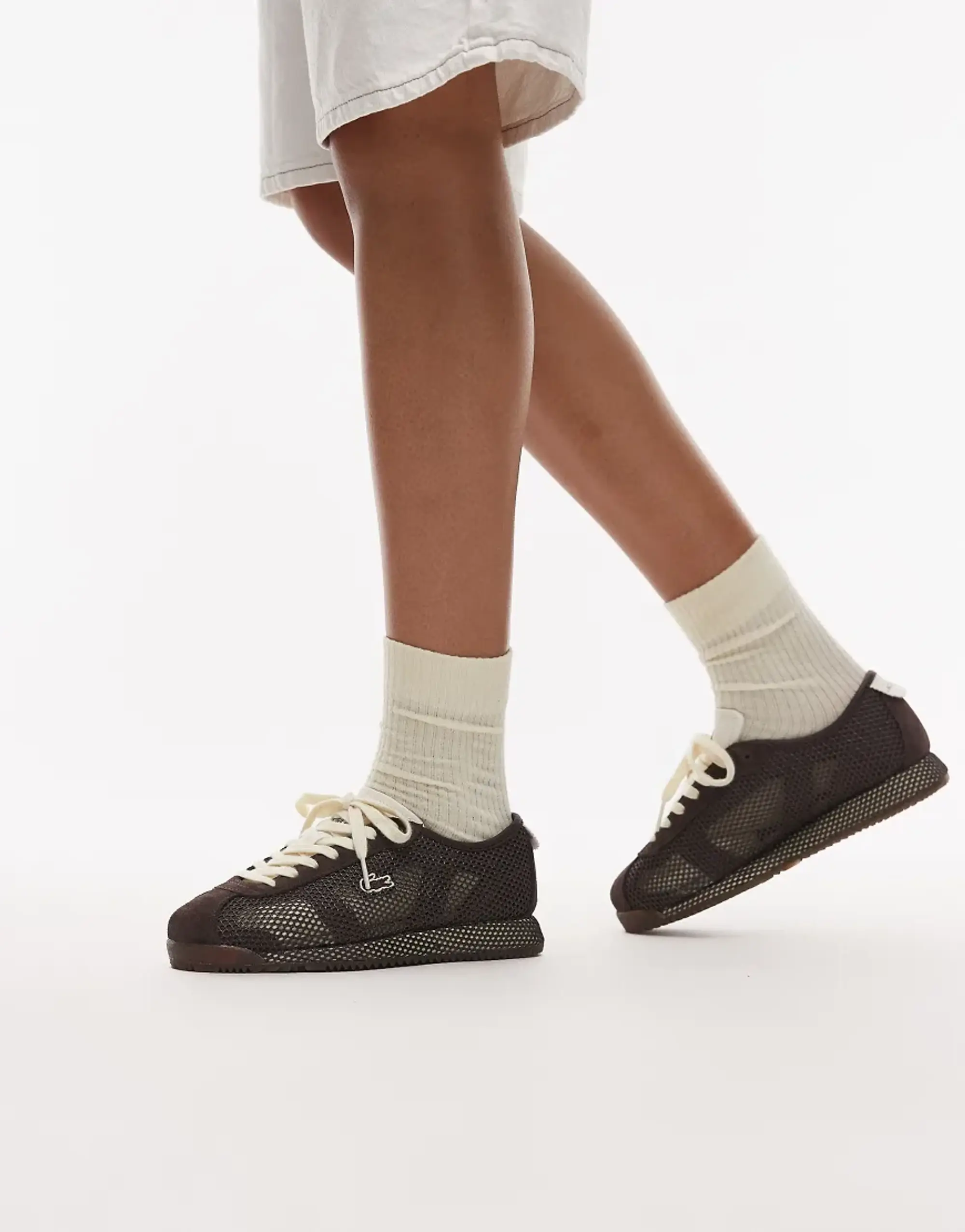 Lacoste Women’s Club-Low Sneakers - Dark Brown / Gum