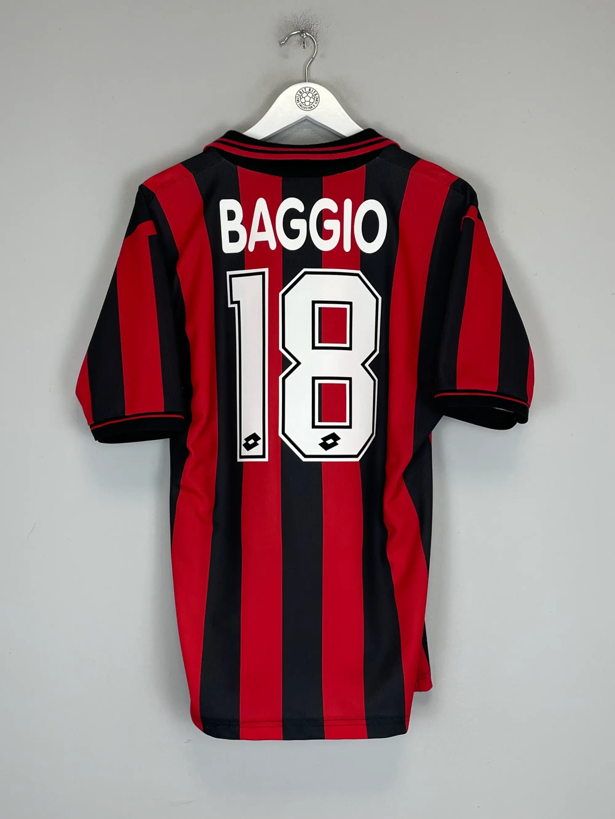 1997/98 AC MILAN BAGGIO #18 HOME SHIRT (M) LOTTO | CULT KITS