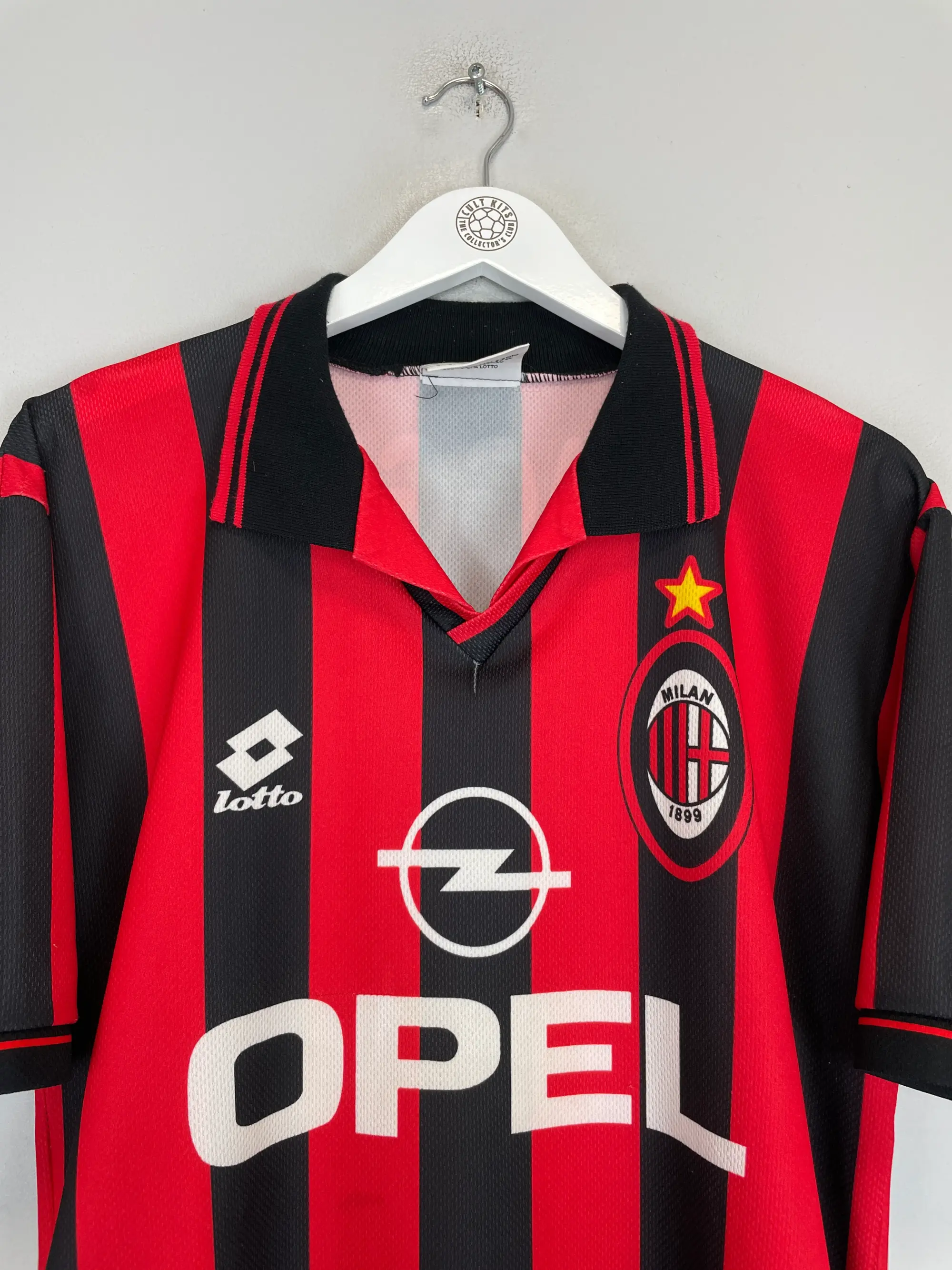 1997/98 AC MILAN BAGGIO #18 HOME SHIRT (M) LOTTO | CULT KITS