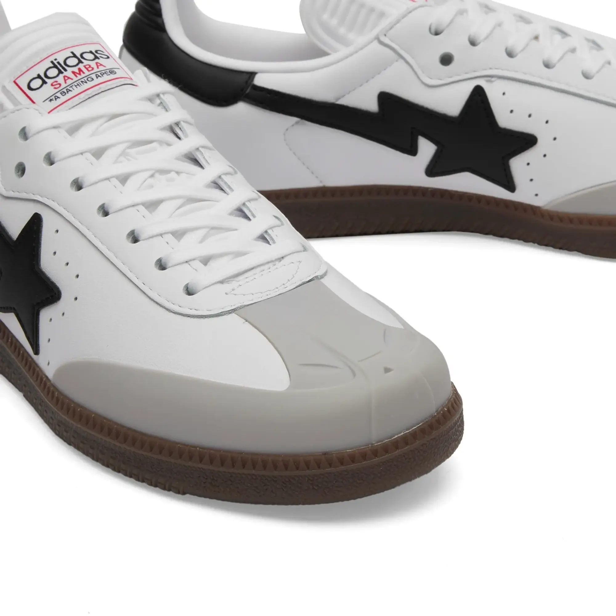Adidas Men's x BAPE Samba Sneaker White/Core Black/Gum