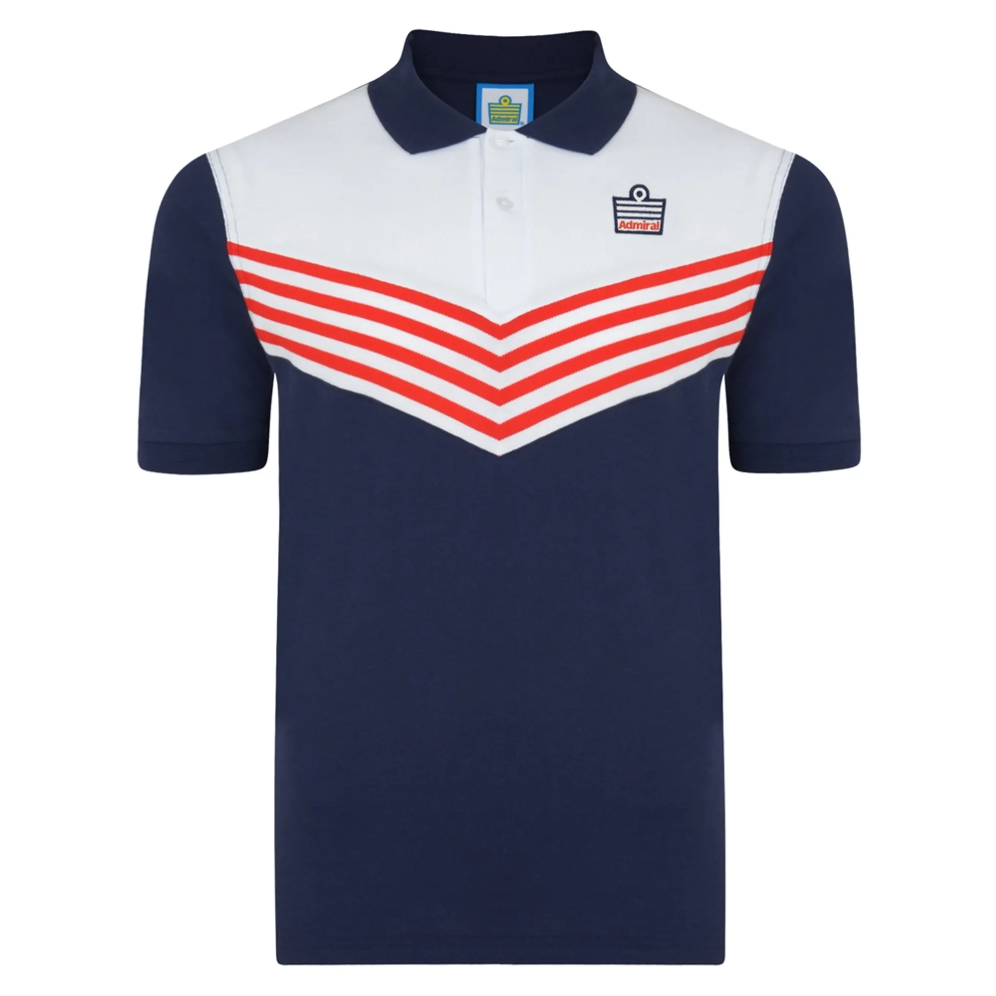 3Retro Admiral 1976 Navy England Polo