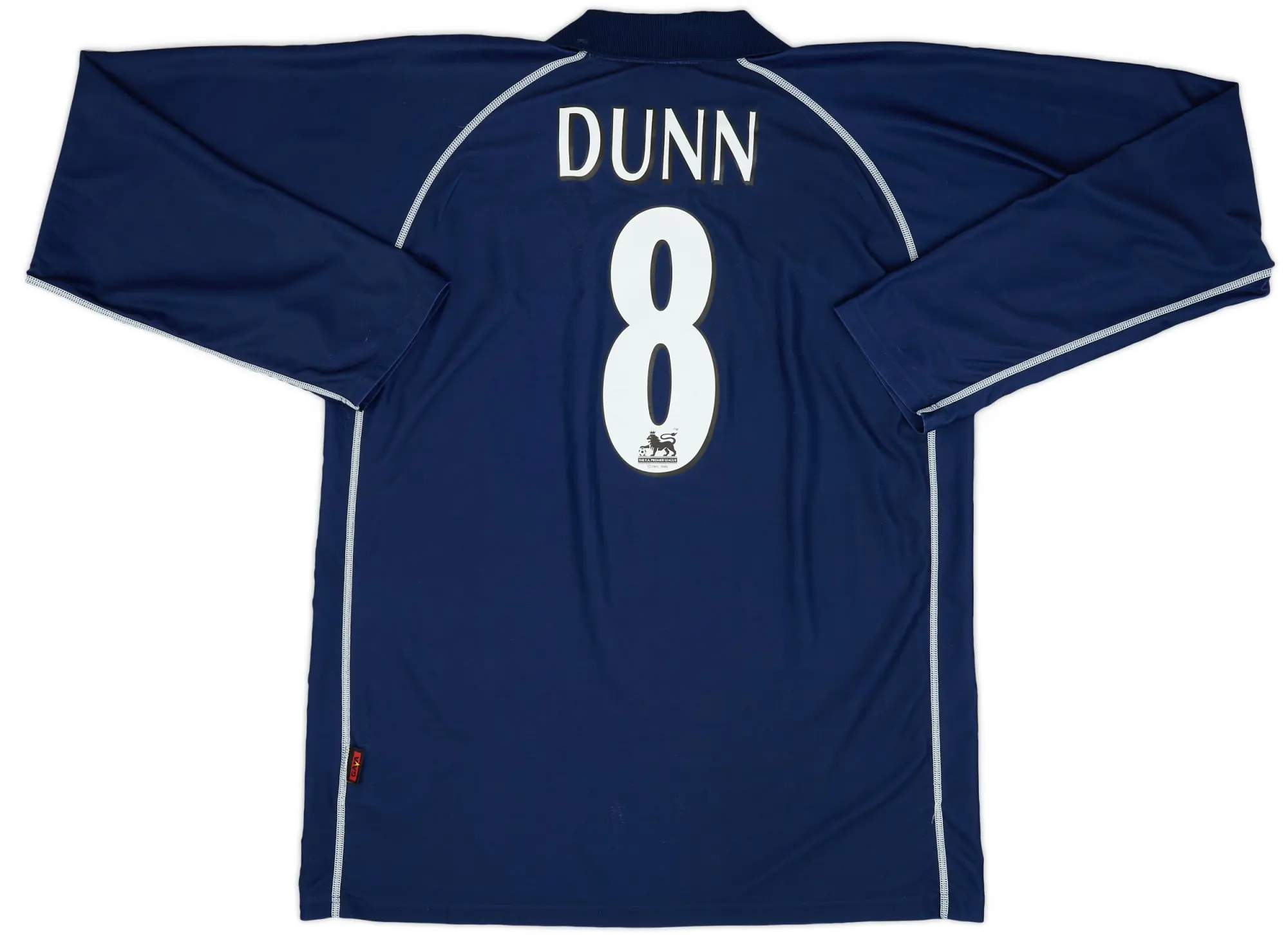2001-02 Blackburn Rovers Away L/S Shirt Dunn #8 - 8/10 - (XXL)