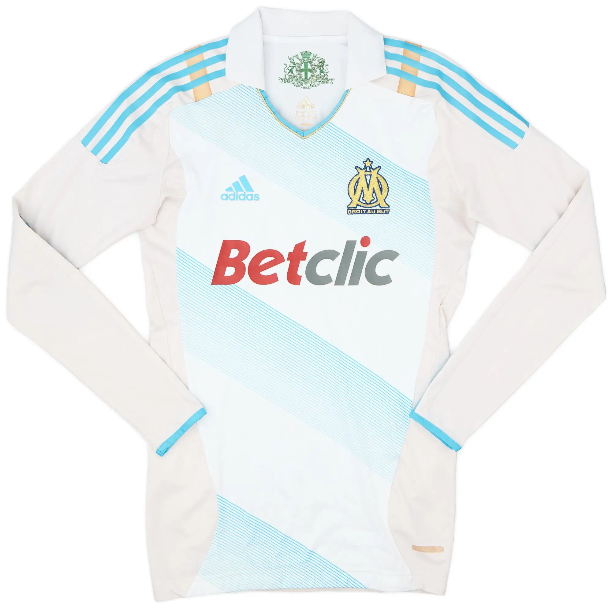 2011-12 Olympique Marseille Player Issue Home L/S Shirt Gignac #10 - 7/10 - (M)