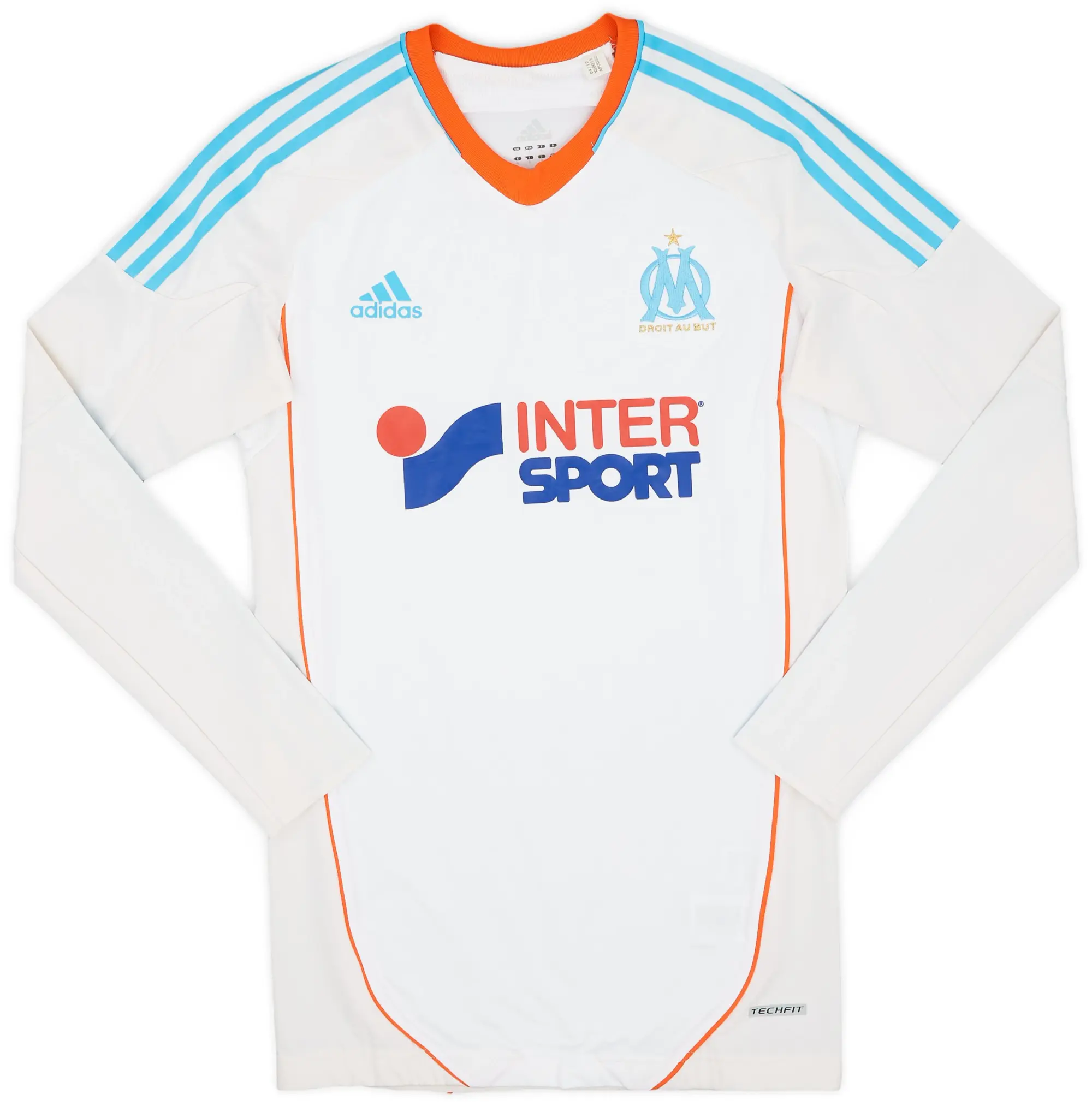 2012-13 Olympique Marseille Player Issue TechFit Home L/S Shirt Gignac #9 - 10/10 - (S)