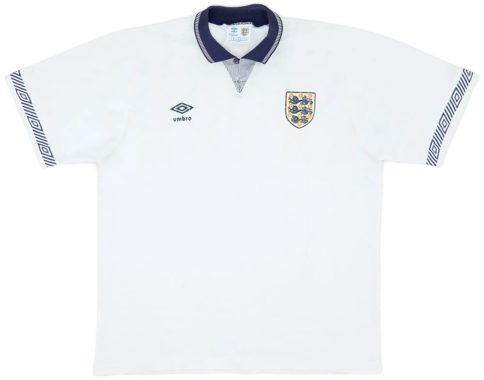 1990-92 England Home Shirt - 6/10 - (XL)