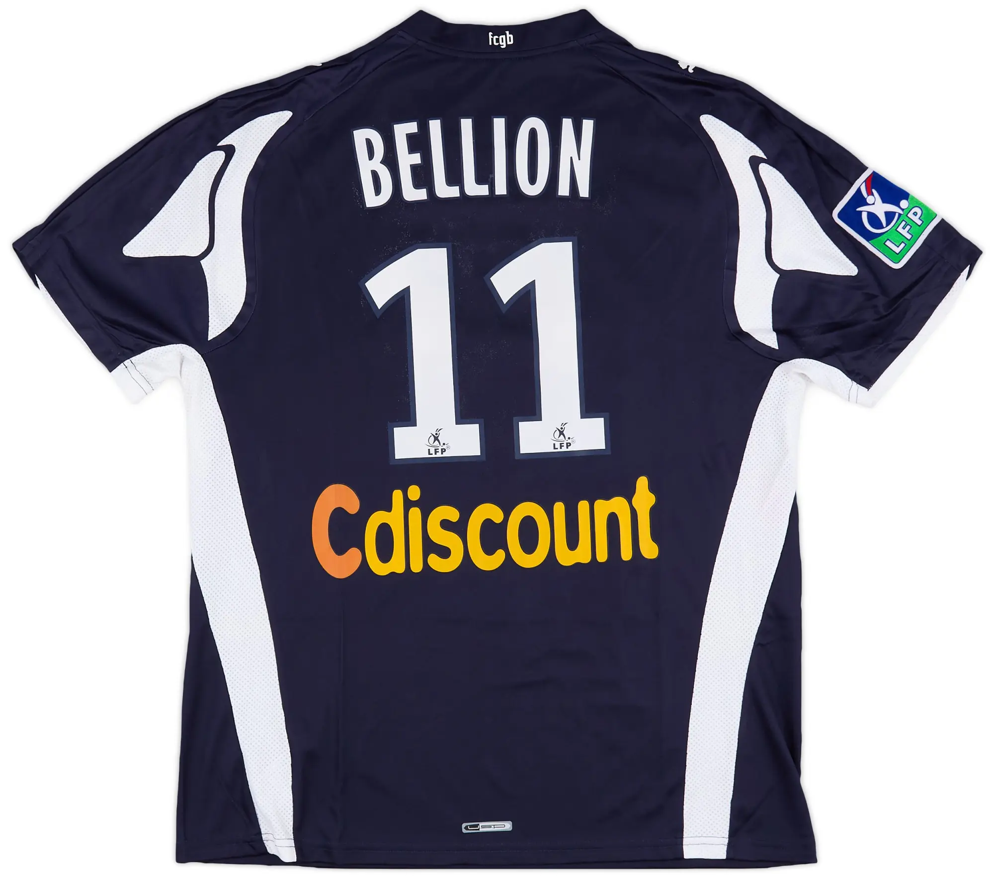 2007-08 Bordeaux Match Issue Home Shirt Bellion #11