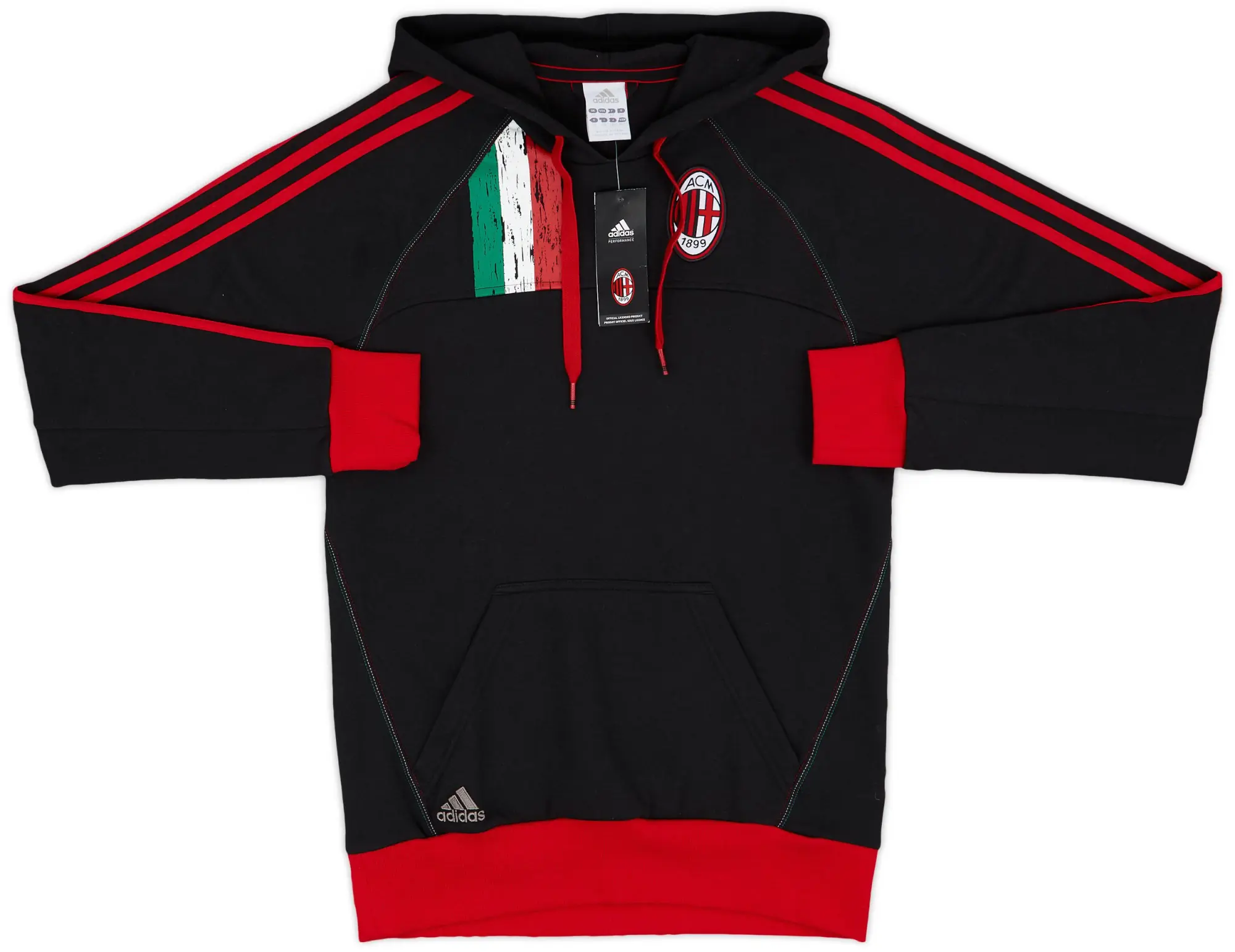 2012-13 AC Milan adidas Hooded Sweat Top (XS)
