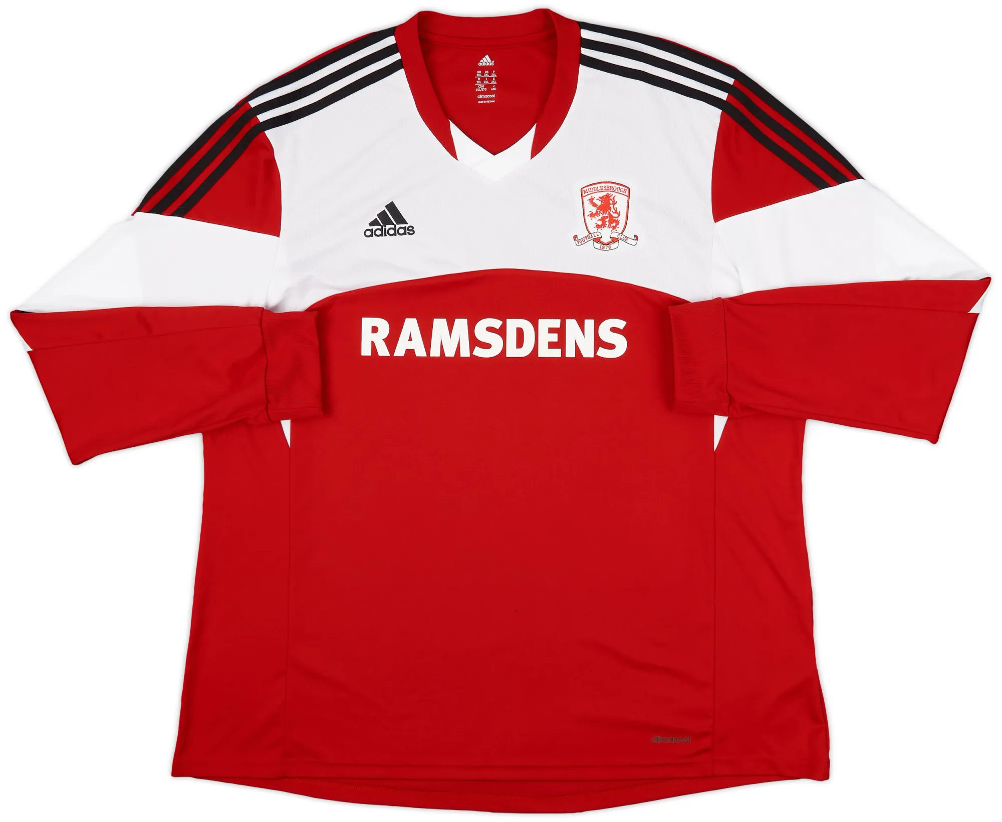 adidas Middlesbrough Mens LS Home Shirt 2013/14