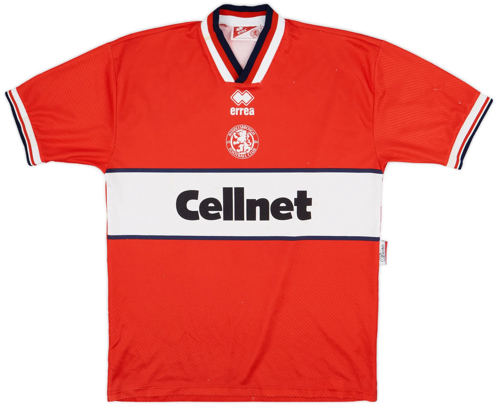 Errea Middlesbrough Mens SS Home Shirt 1997/98