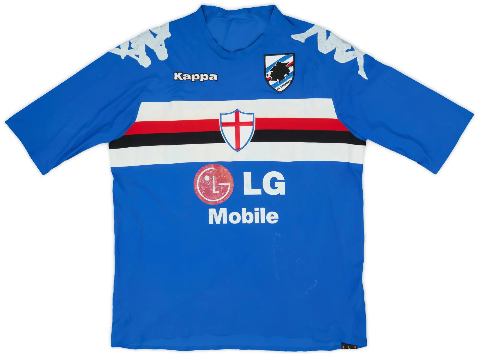 2005-06 Sampdoria European Player Issue Home Shirt - 5/10 - (L)