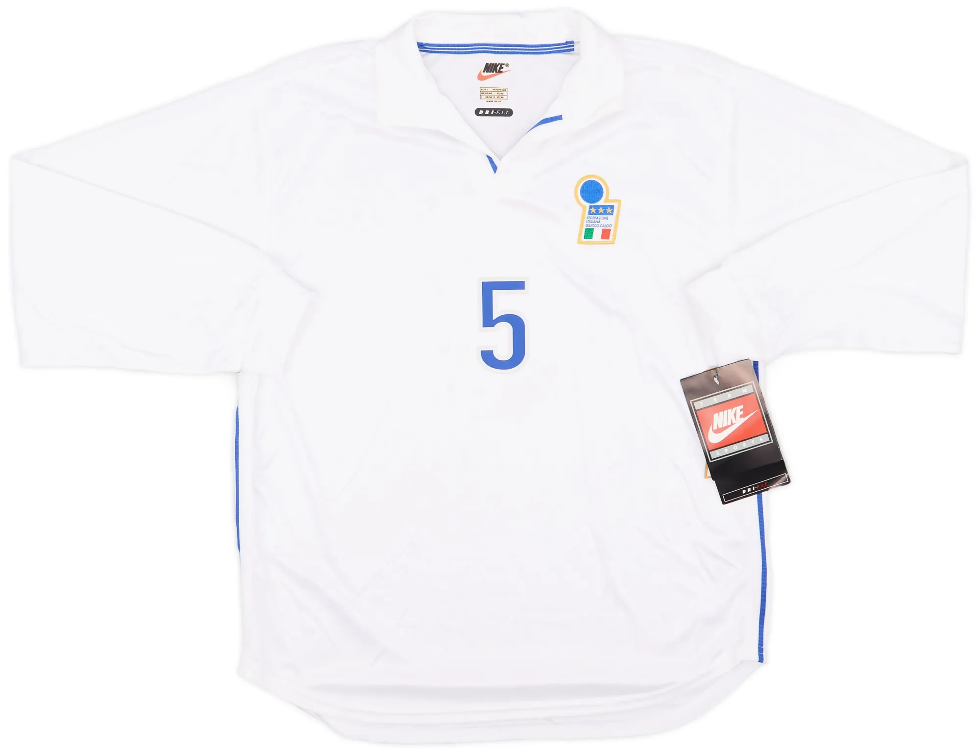 Nike Italy Mens LS Player Issue Away Shirt 1997