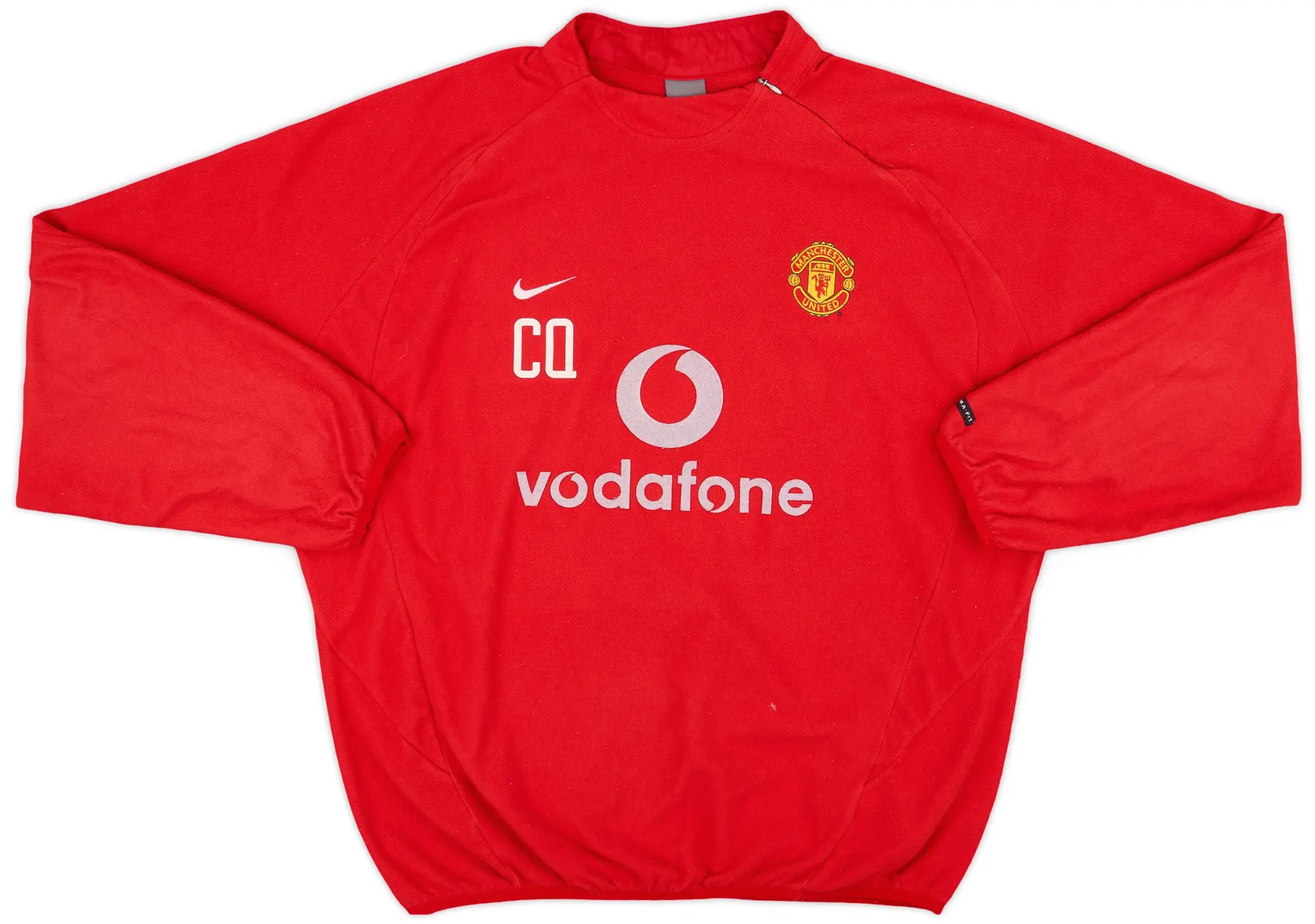 2004-06 Manchester United Staff Issue 1/4 Zip Fleece Top 'CQ' (Carlos Queiroz)
