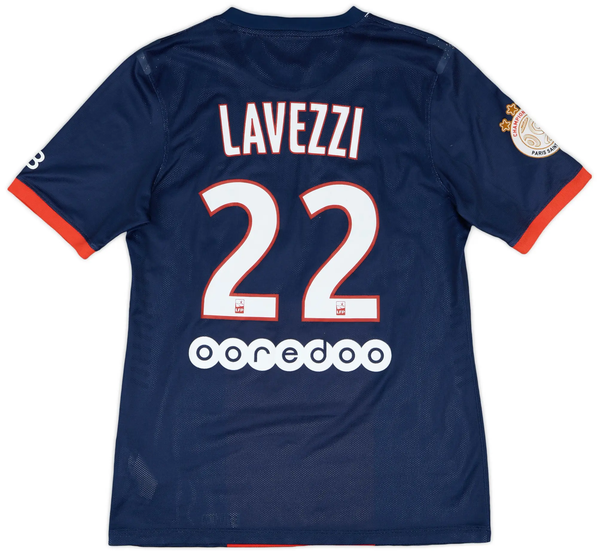 2013-14 Paris Saint-Germain Player Issue Home Shirt Lavezzi #22 - 7/10 - (L)