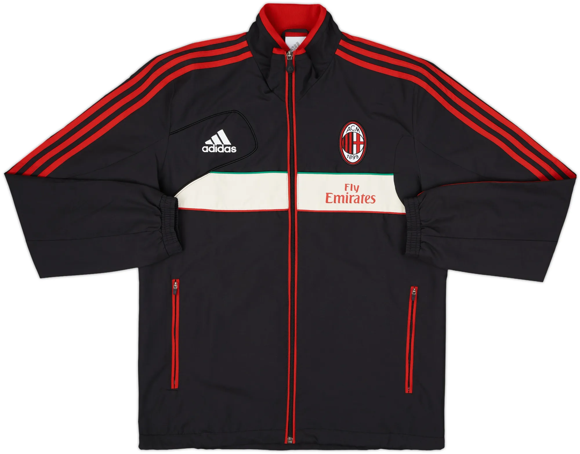 2012-13 AC Milan adidas Track Jacket - 8/10 - (M)