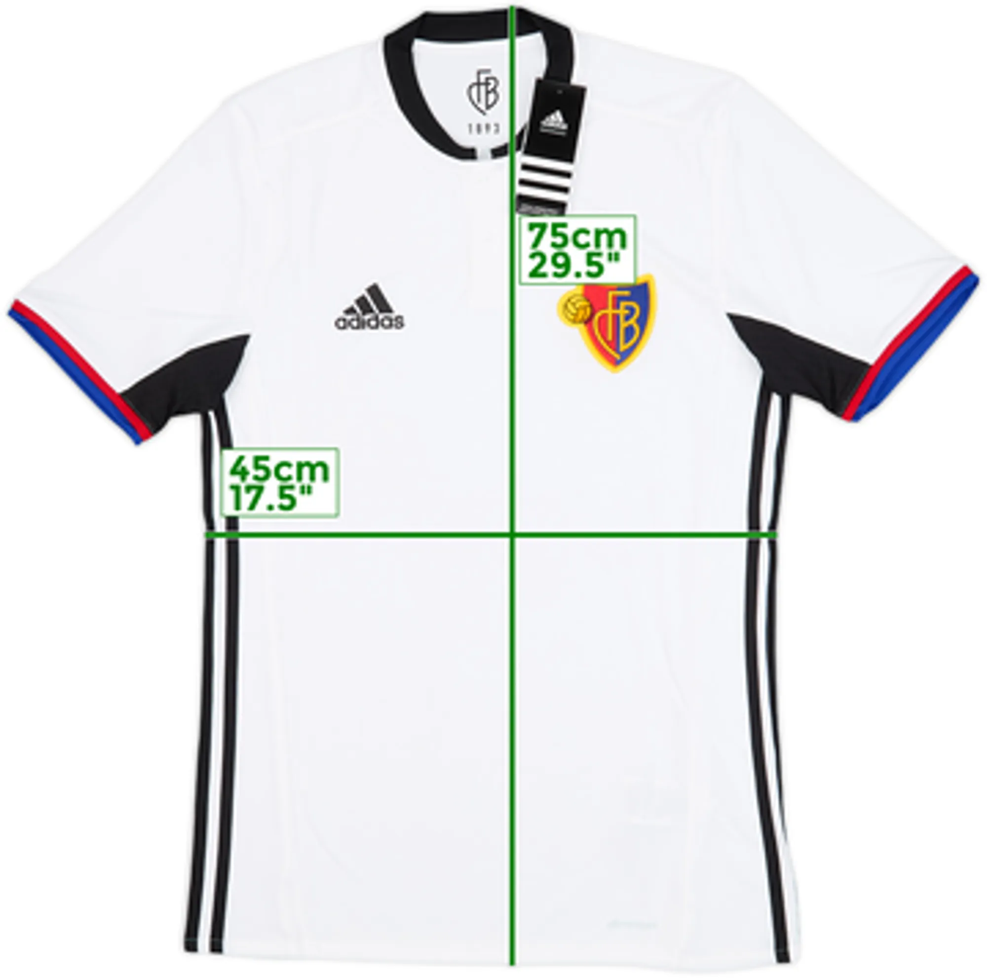 adidas FC Basel Mens SS Away Shirt 2016/17