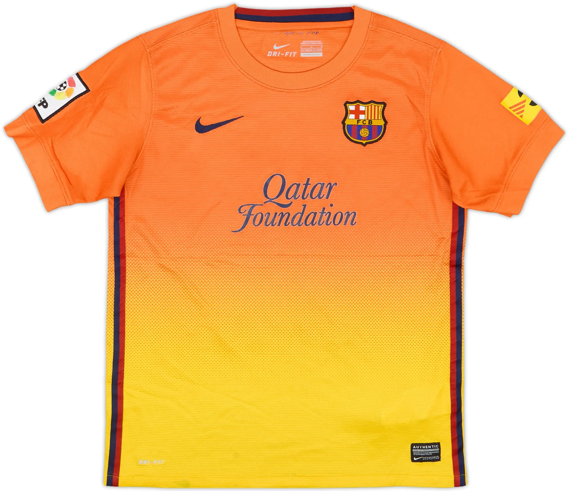 2012-13 Barcelona Away Shirt - 8/10 - (L.Boys)