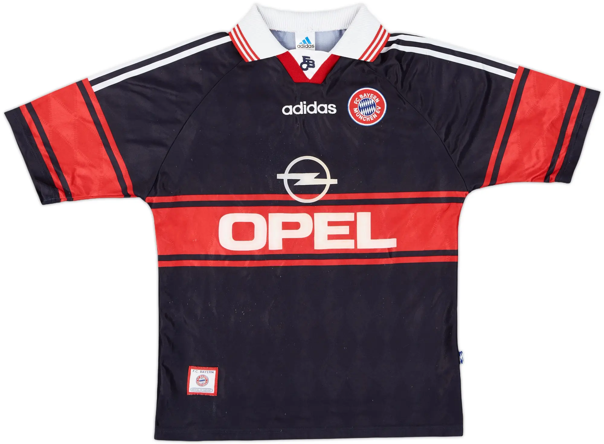 adidas Bayern Munich Boys SS Home Shirt 1997/99