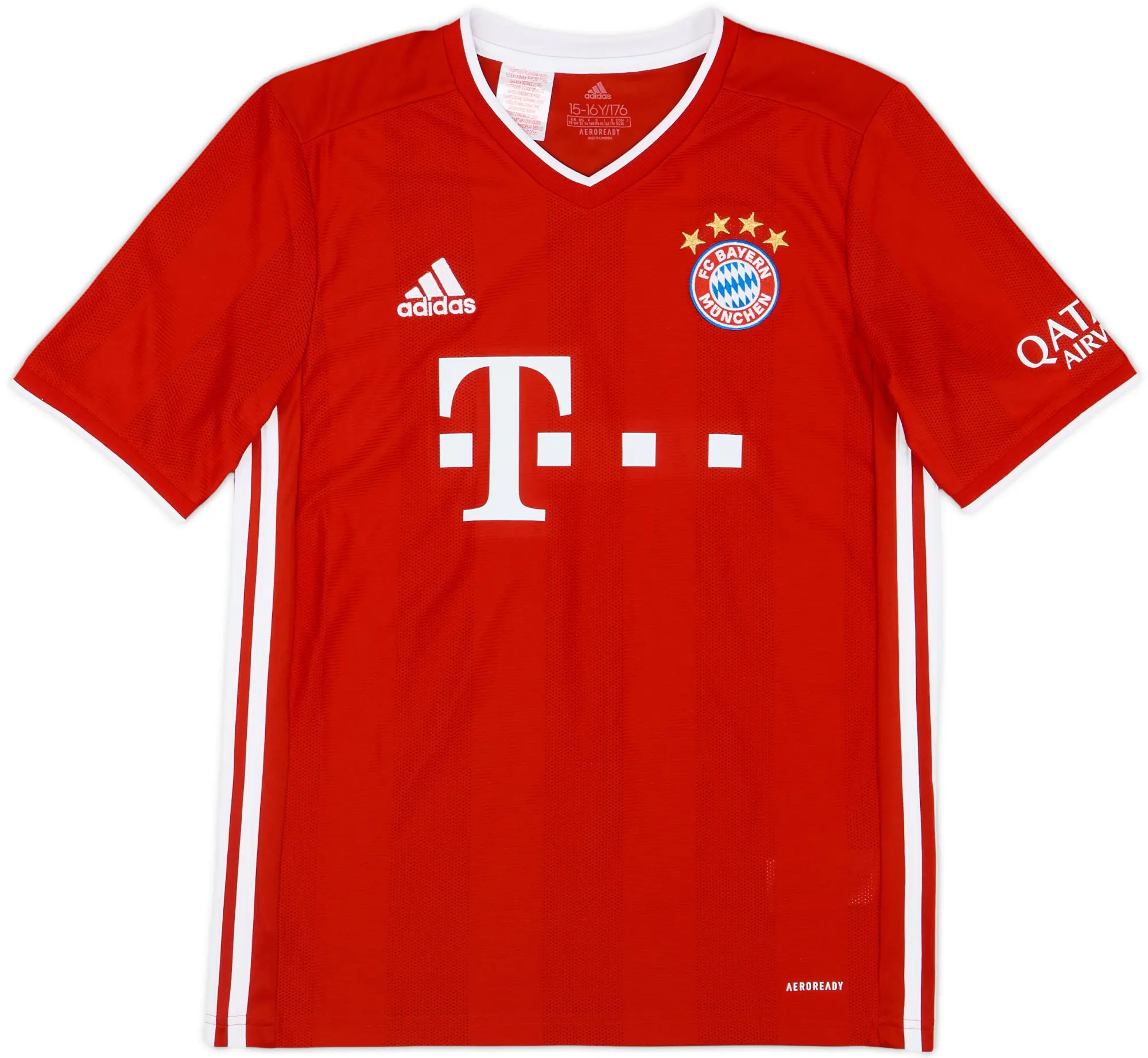 adidas Bayern Munich Boys SS Home Shirt 2020/21