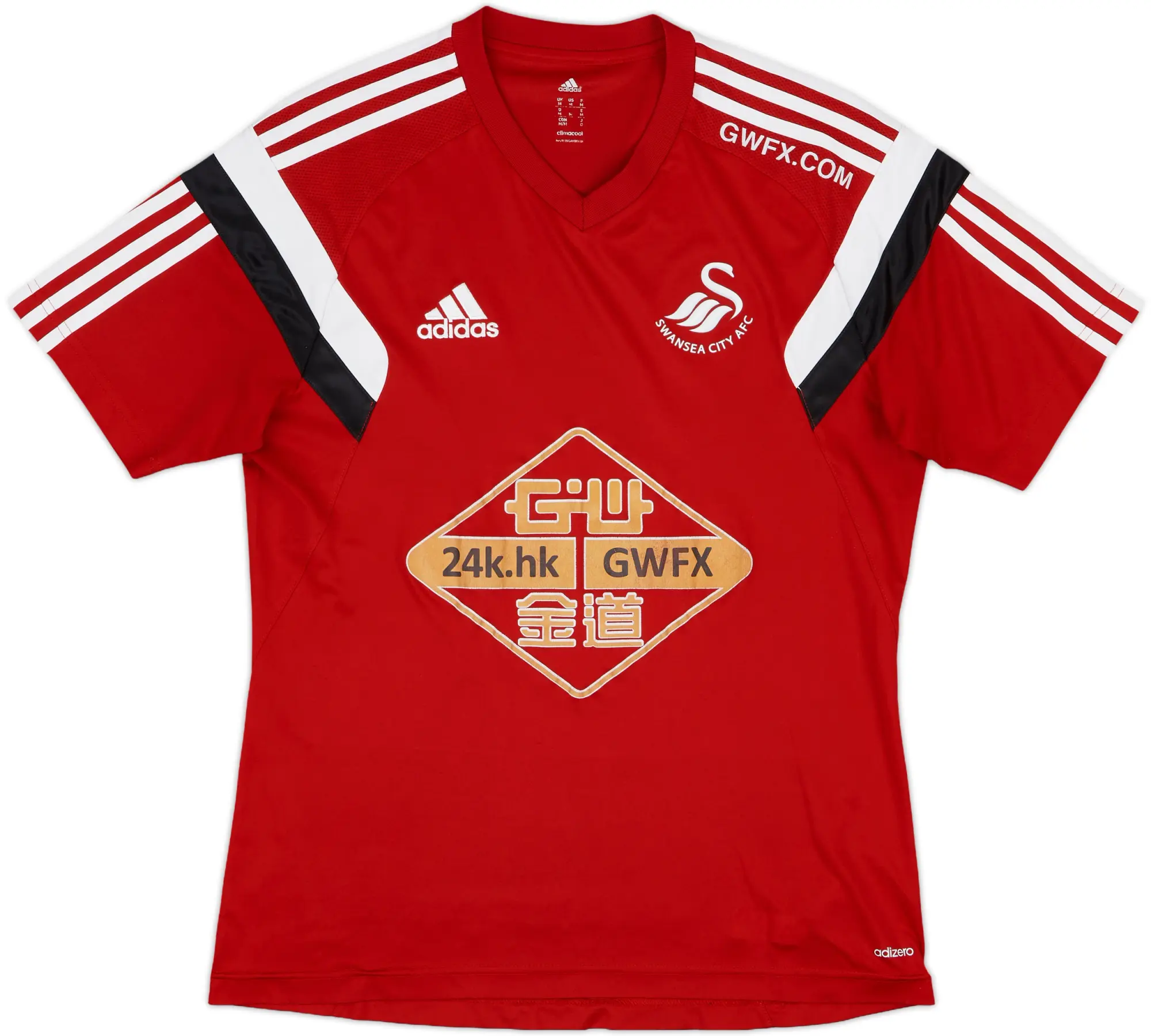 adidas Swansea City Mens SS Player Issue Home Shirt 2014/15