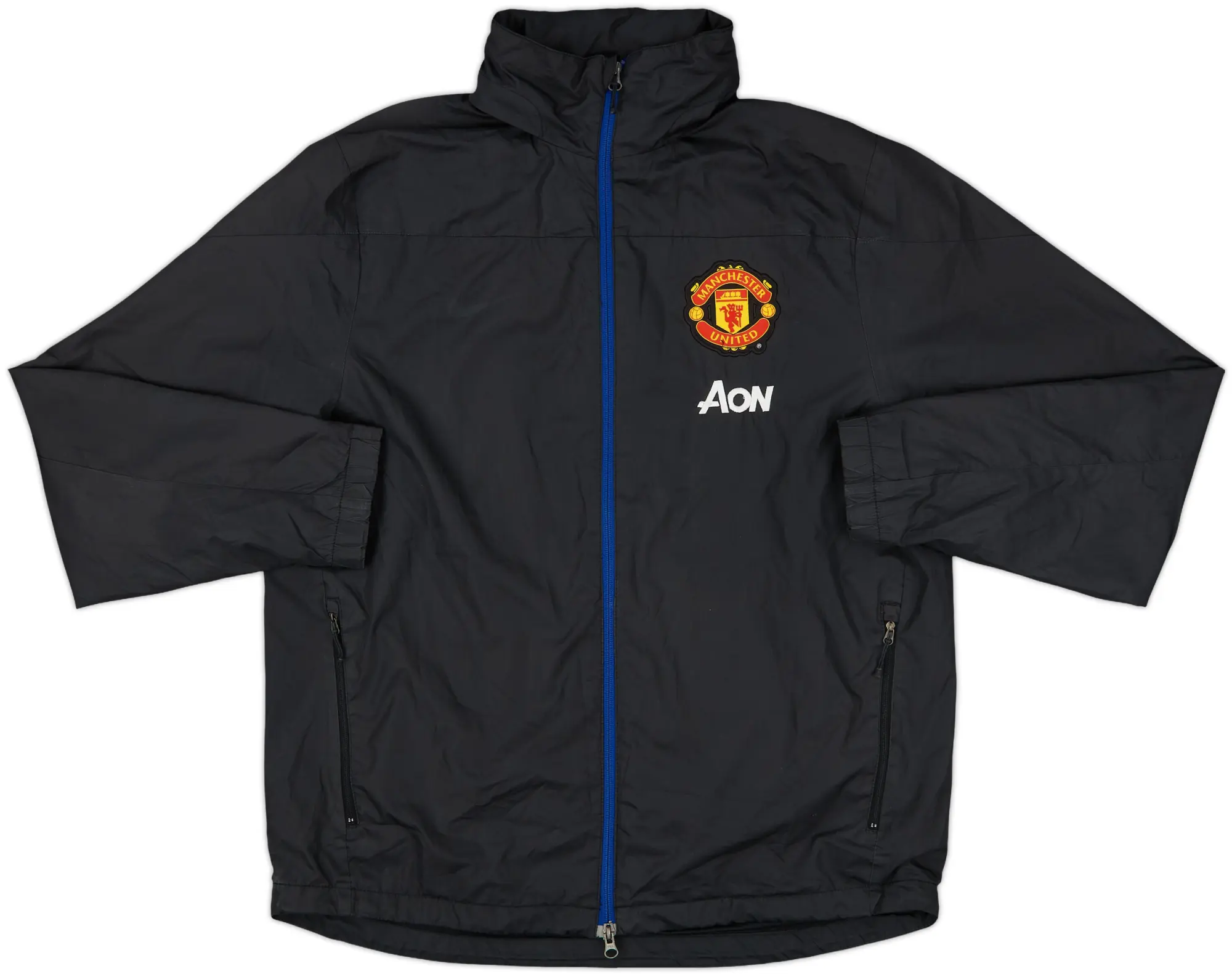 2013-14 Manchester United Nike Hooded Rain Jacket - 9/10 - (XL)