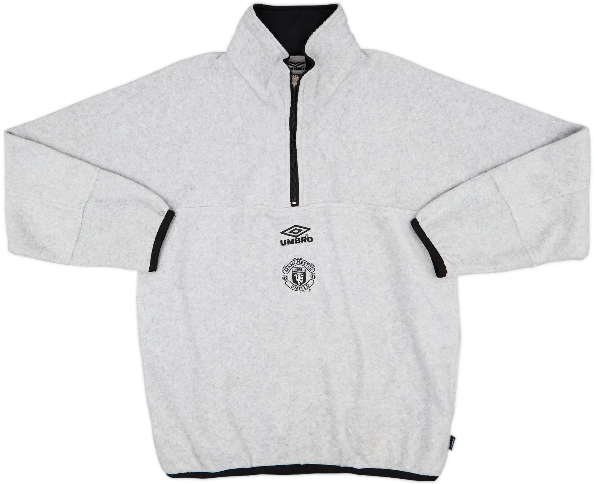 2000-02 Manchester United Umbro 1/4 Zip Fleece Top - 8/10 - (M)