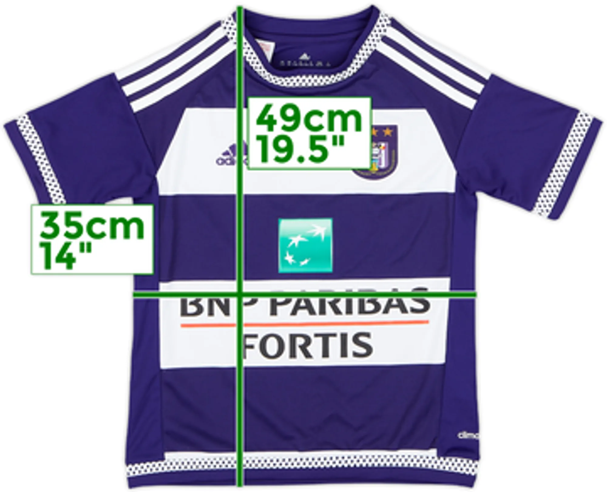adidas Anderlecht Mens SS Home Shirt 2015/16
