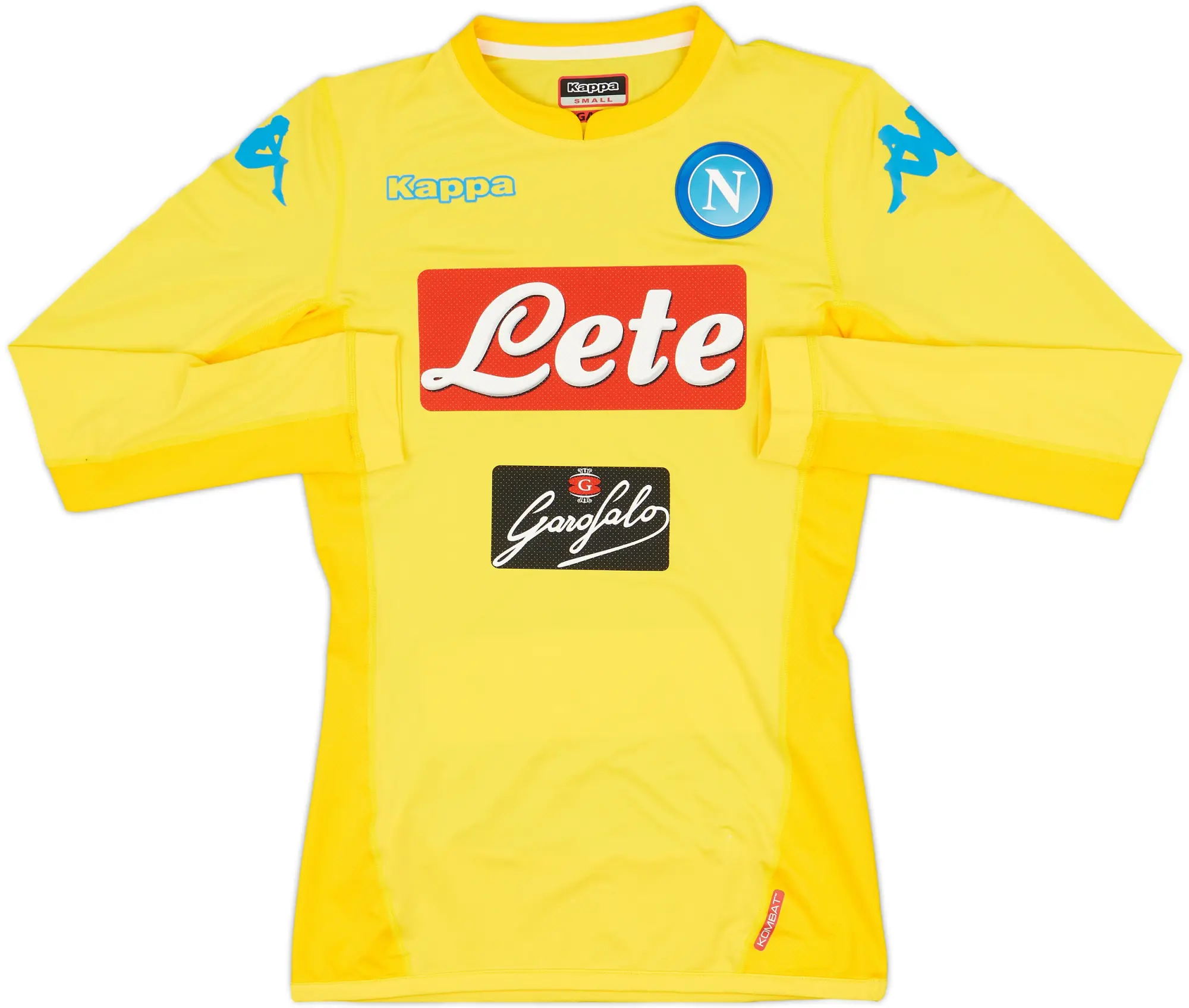 2017-18 Napoli Authentic Away L/S Shirt - 10/10 - (S)
