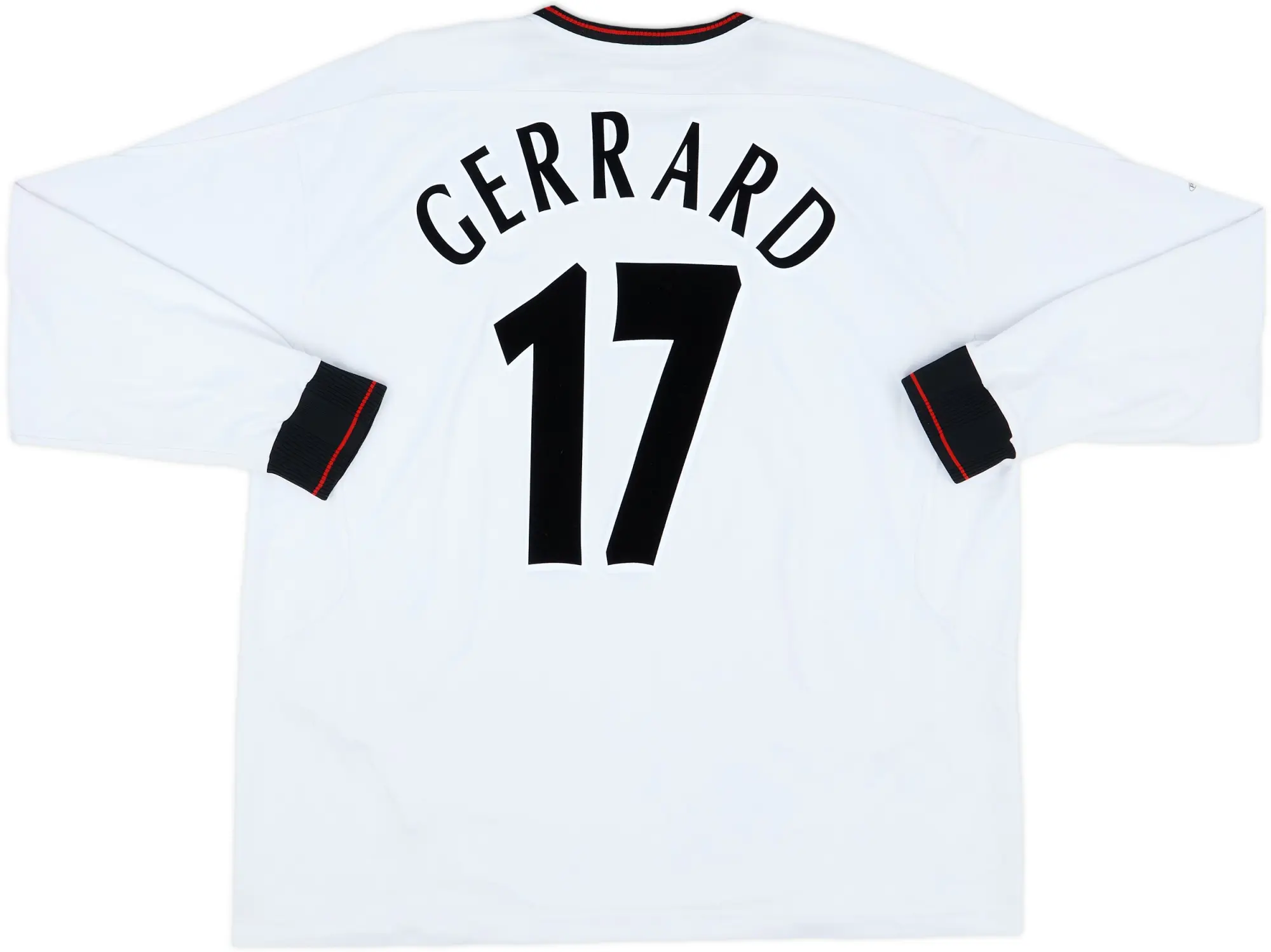 2003-04 Liverpool Away L/S Shirt Gerrard #17 - 8/10 - (XXL)