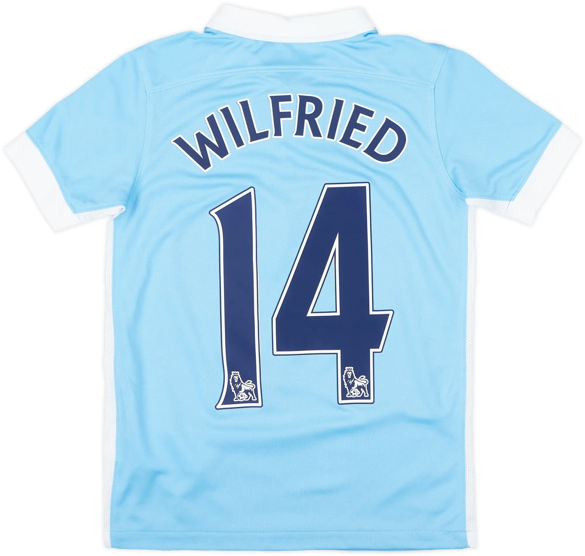 2015-16 Manchester City Home Shirt Wilfried #14 - 8/10 - (S.Boys)