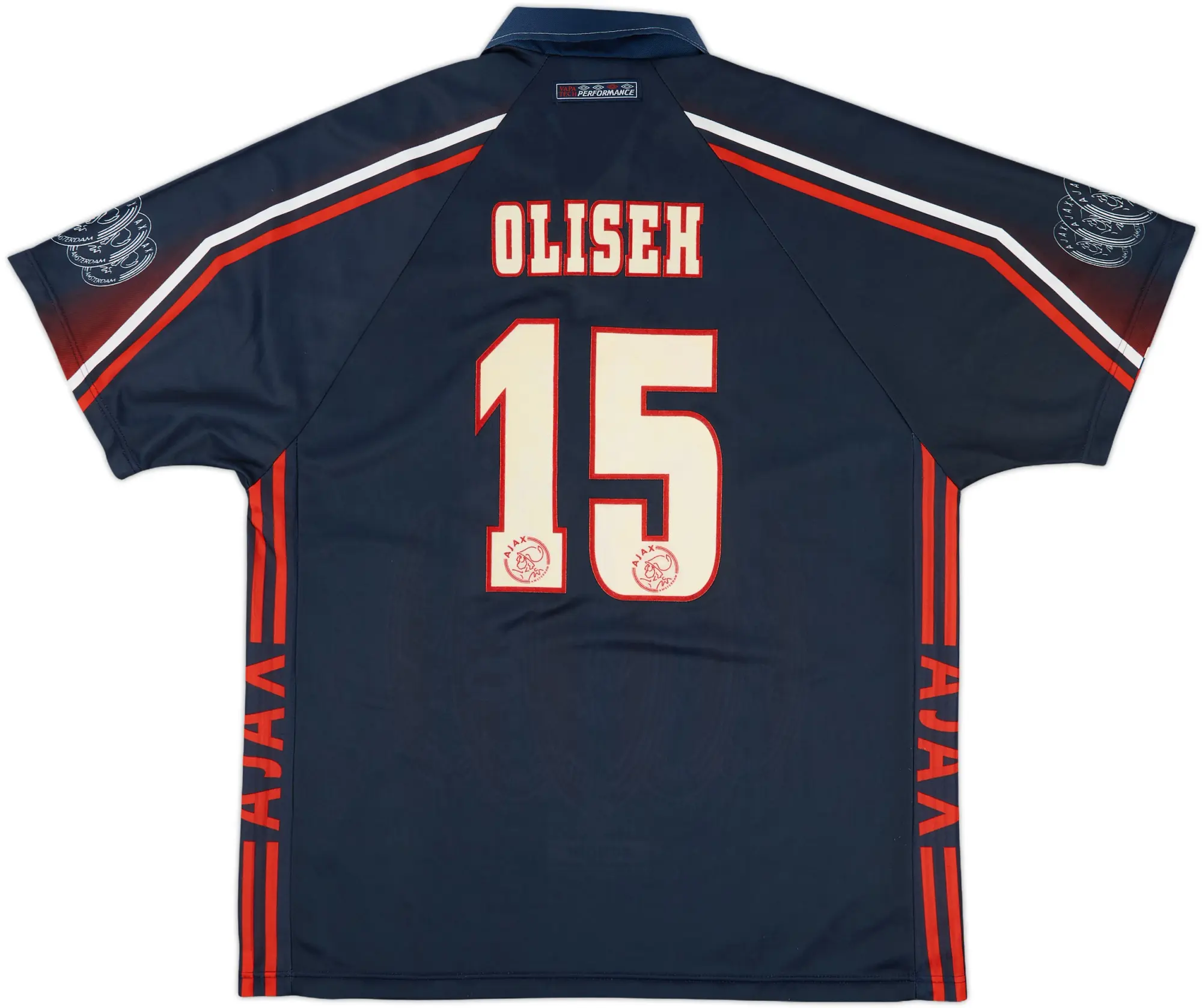 1997-98 Ajax Away Shirt Oliseh #15 - 8/10 - (XL)