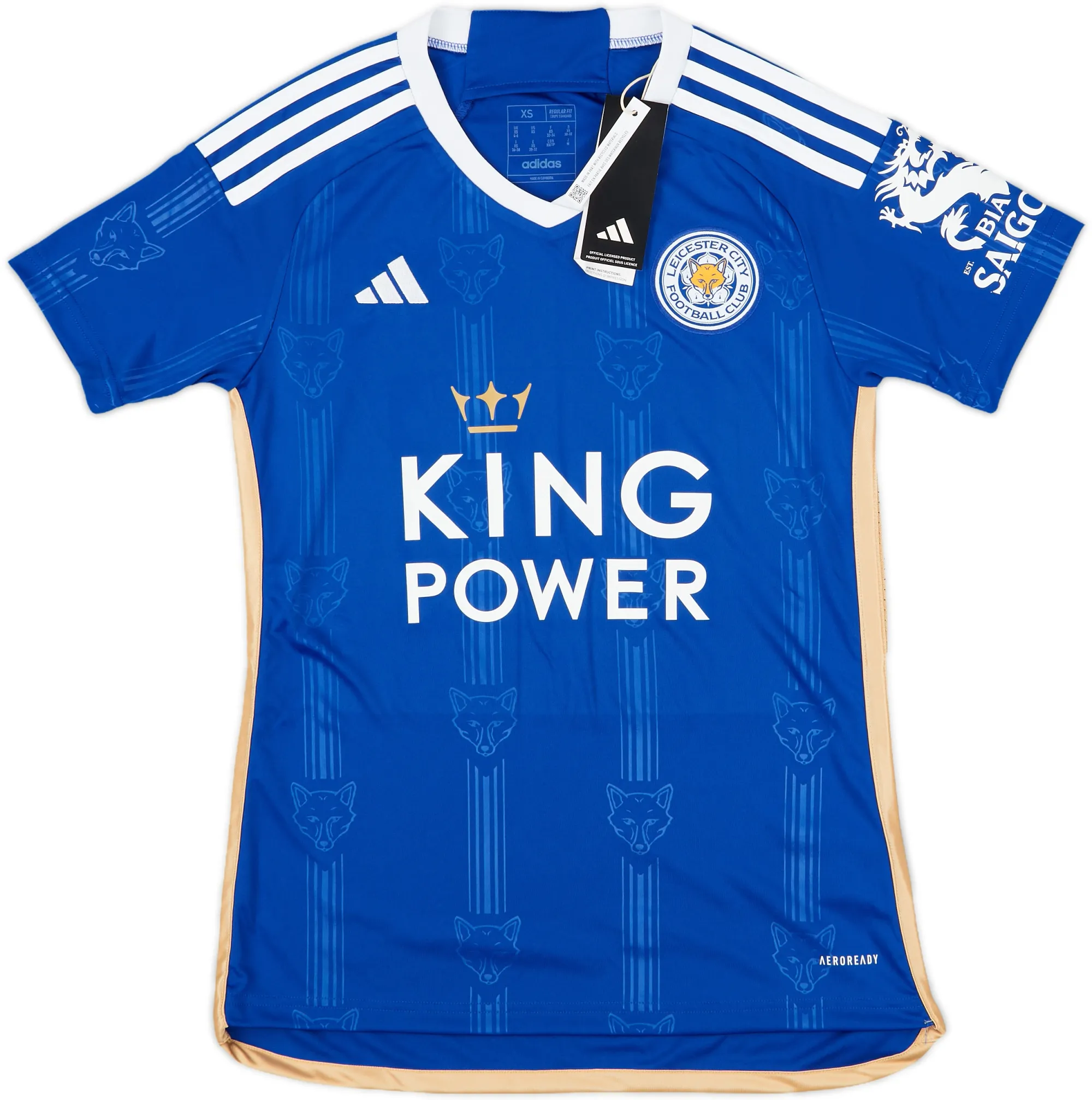 adidas Leicester City Mens SS Home Shirt 2023/24