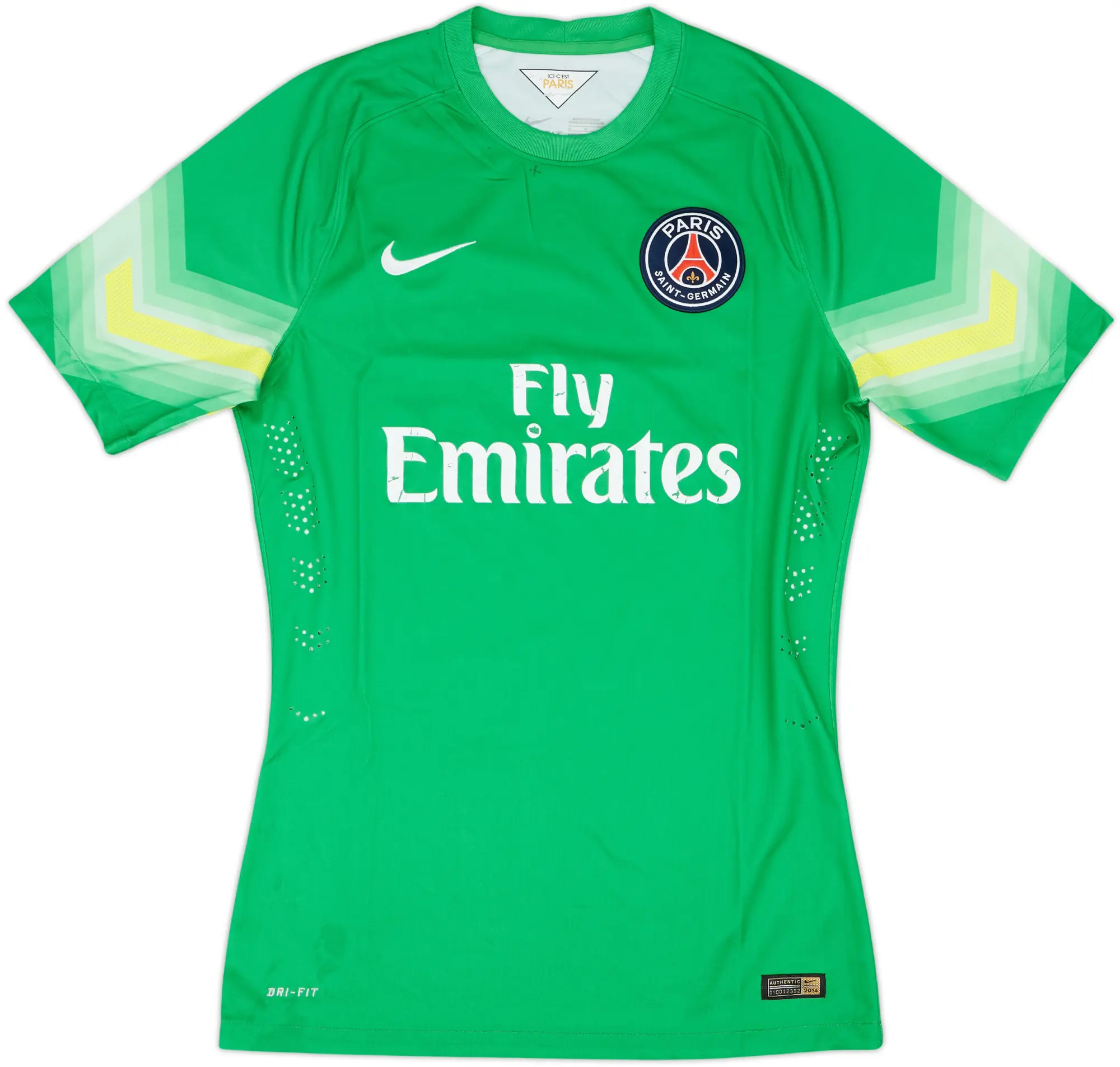 2014-15 Paris Saint-Germain Player Issue GK S/S Shirt - 4/10 - (M)