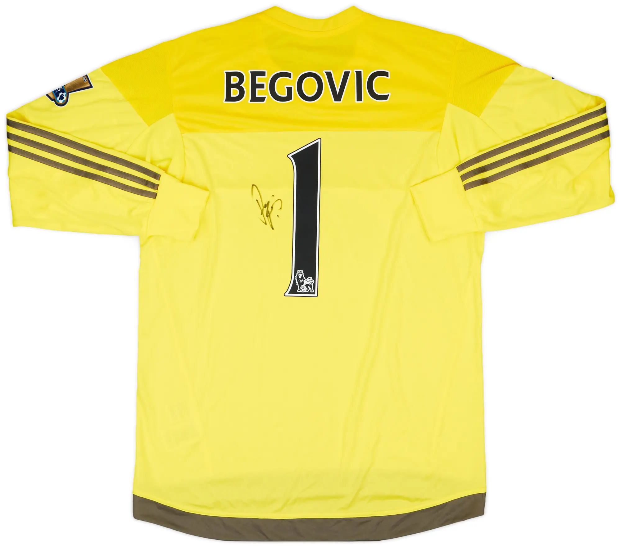 2015-16 Chelsea Match Issue Signed GK Shirt Begovic #1