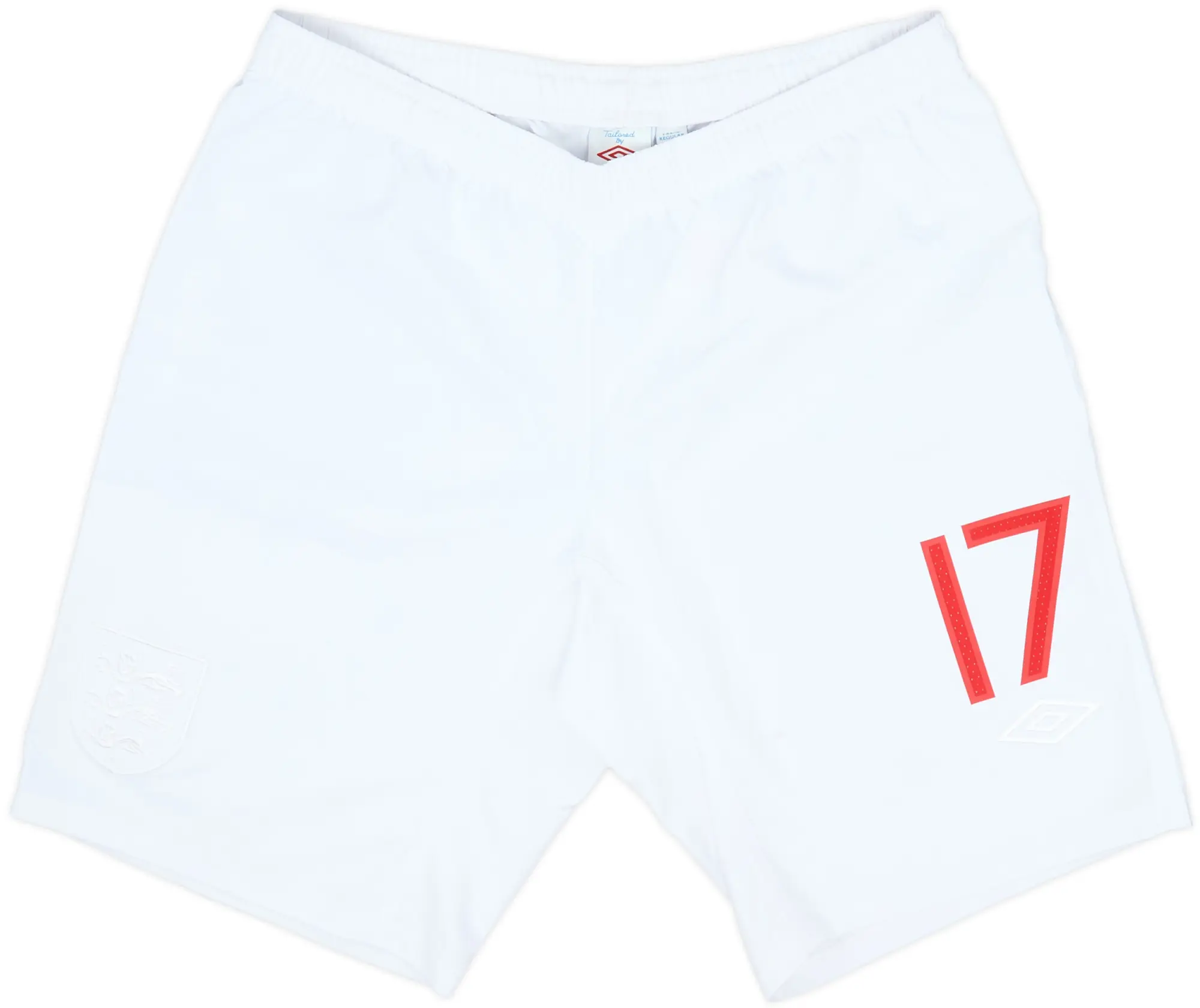 2009-10 England Match Issue Home Shorts #17