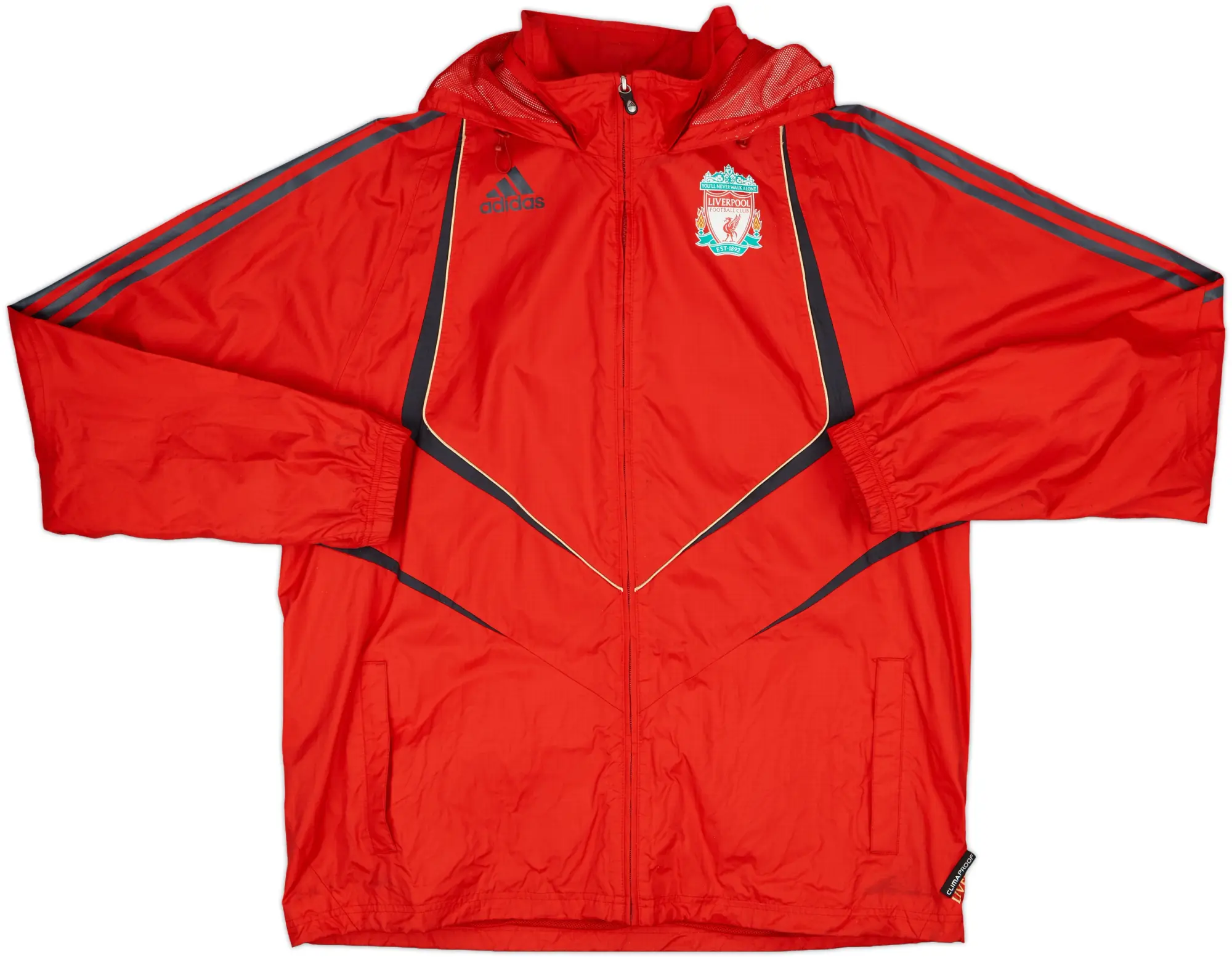2009-10 Liverpool adidas Hooded Rain Jacket - 8/10 - (L/XL)