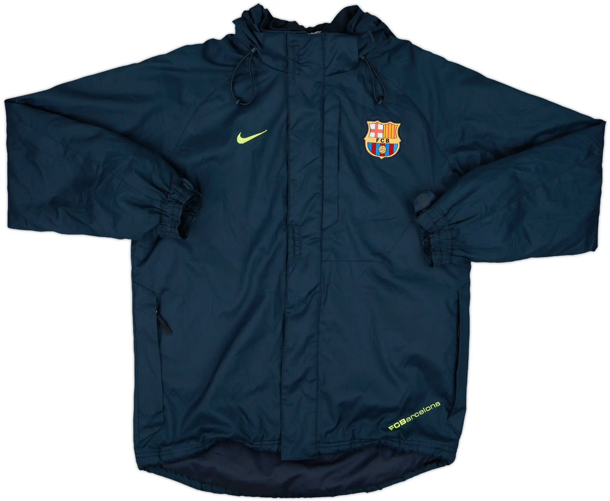 2007-08 Barcelona Nike Hooded Rain Jacket - 8/10 - (S)