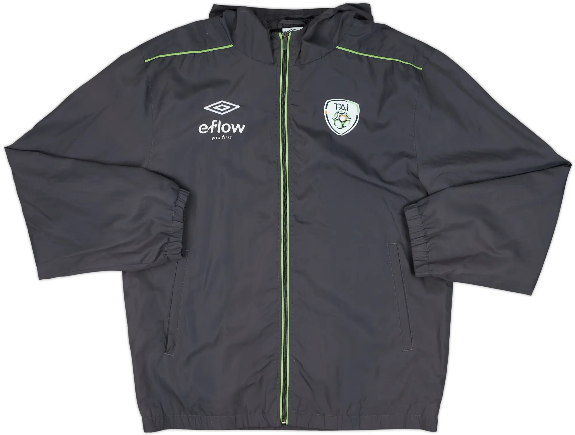 2007-09 Ireland Umbro Hooded Track Jacket - 8/10 - (M)