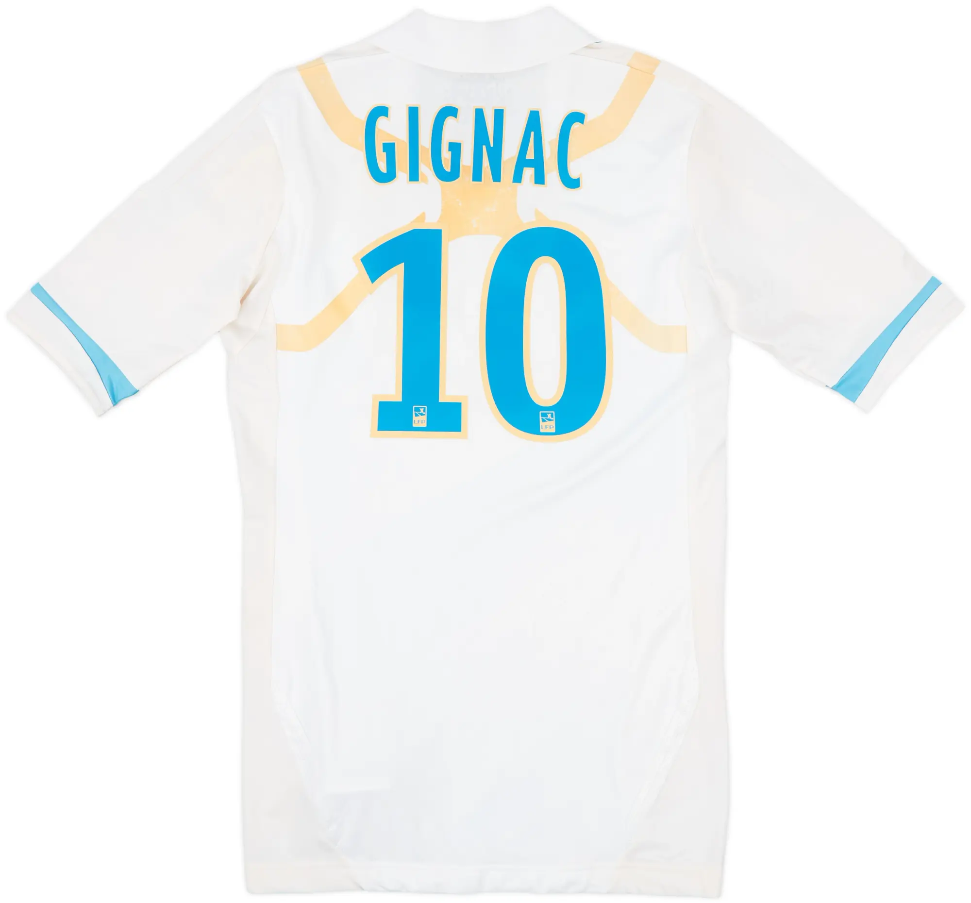 2011-12 Olympique Marseille Player Issue TechFit Home Shirt Gignac #10 - 7/10 - (L)