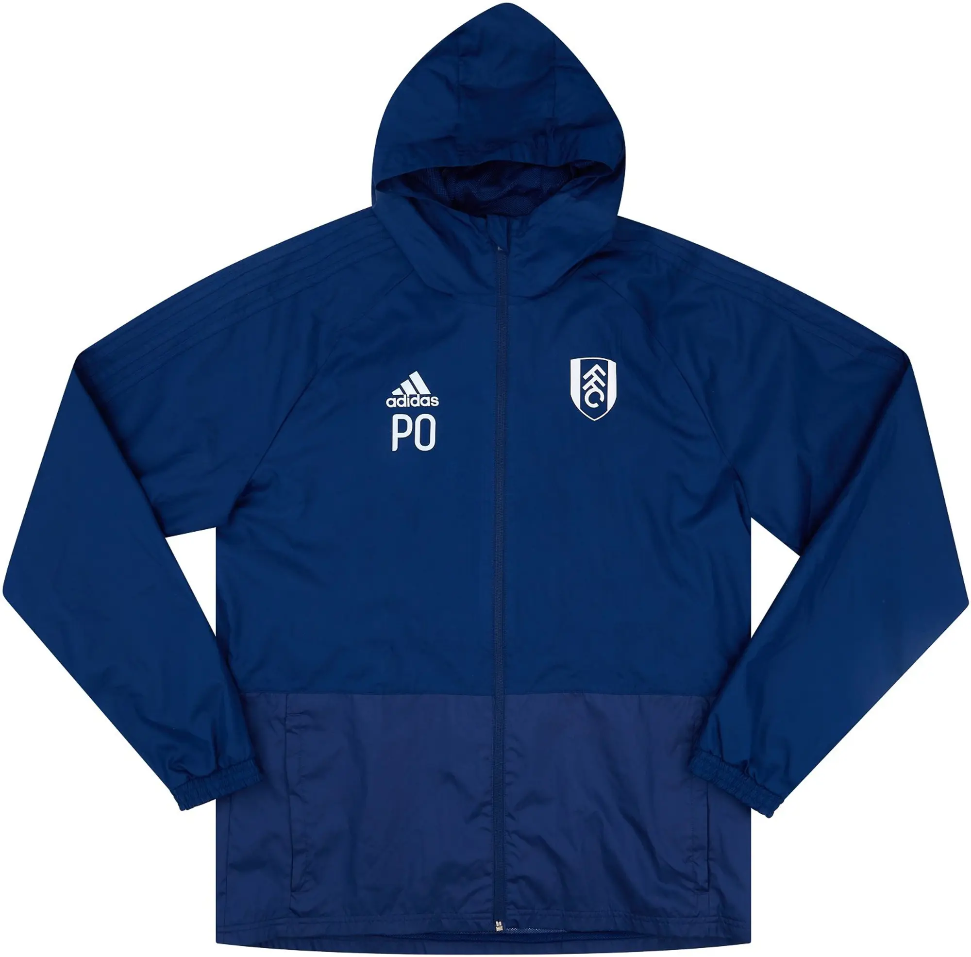 2018-19 Fulham adidas Staff Issue Hooded Rain Jacket PO - 8/10 - (L)