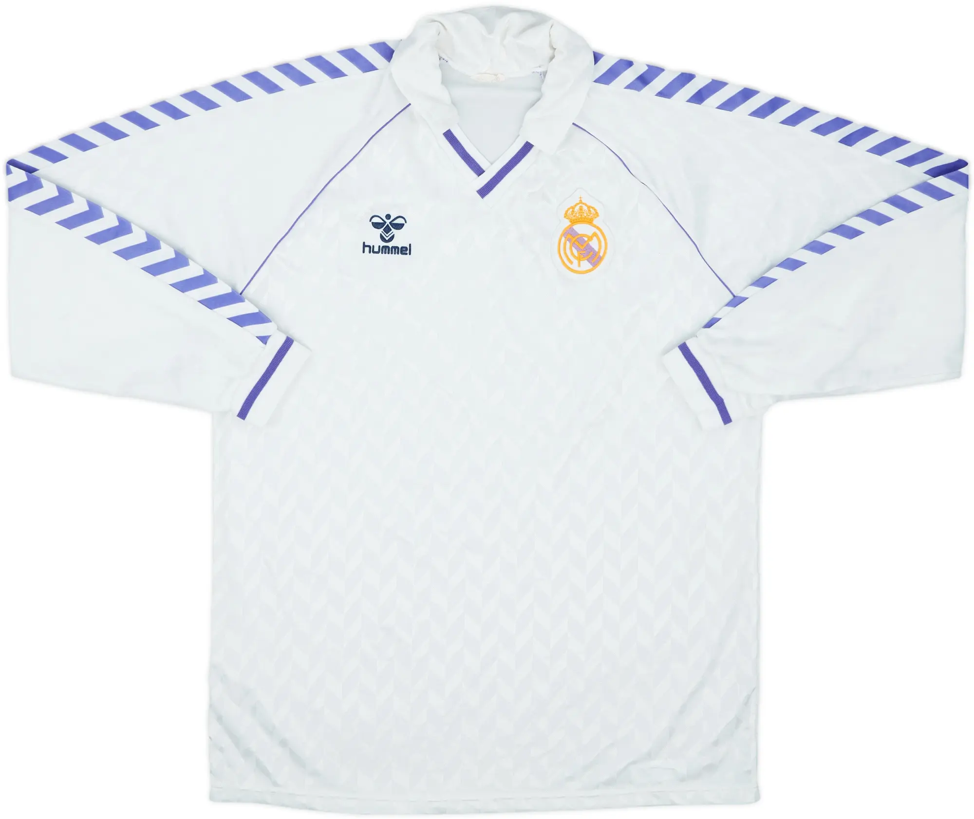 1986-88 Real Madrid Home L/S Shirt - 9/10 - (XL)