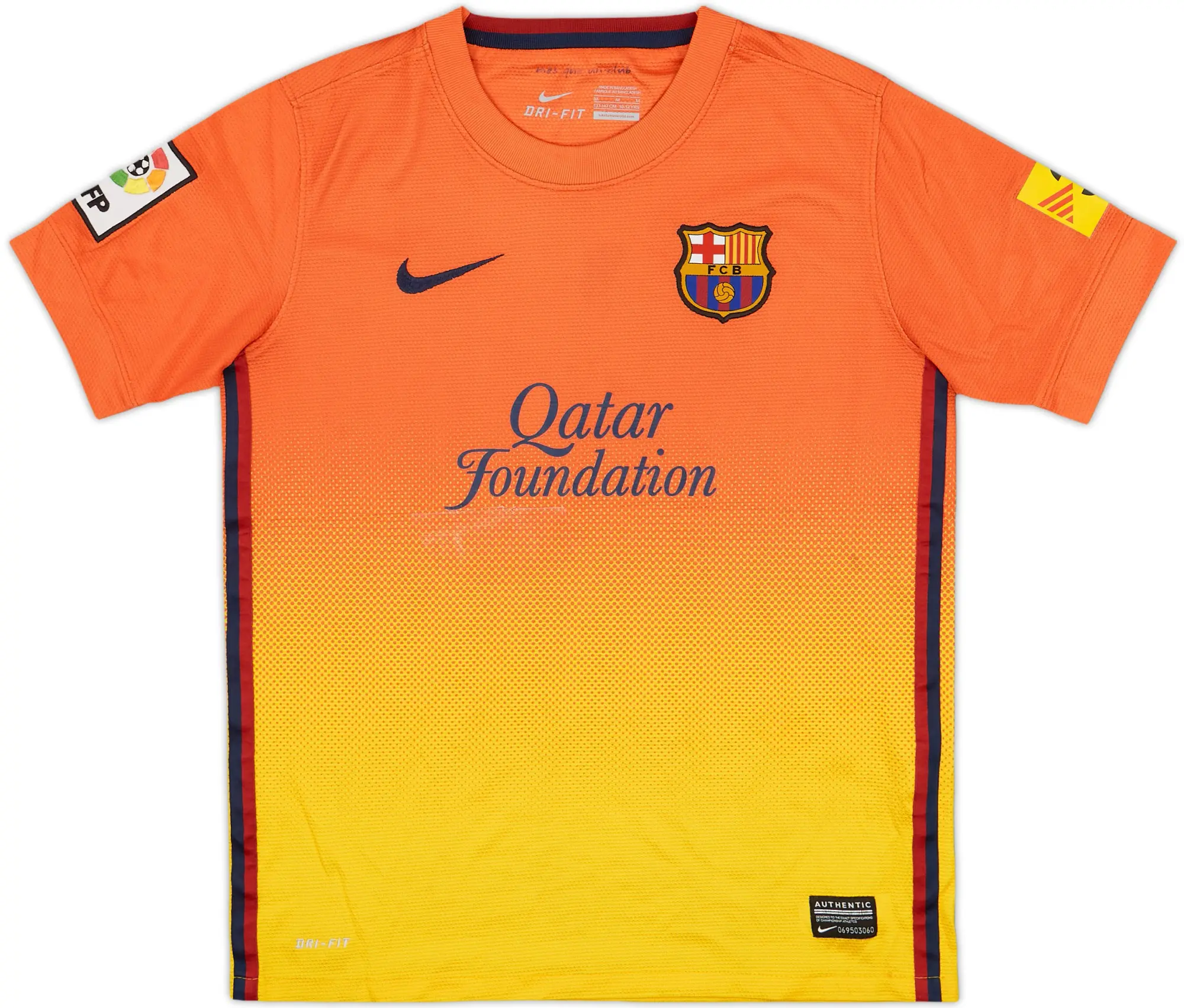 2012-13 Barcelona Away Shirt - 7/10 - (M.Boys)
