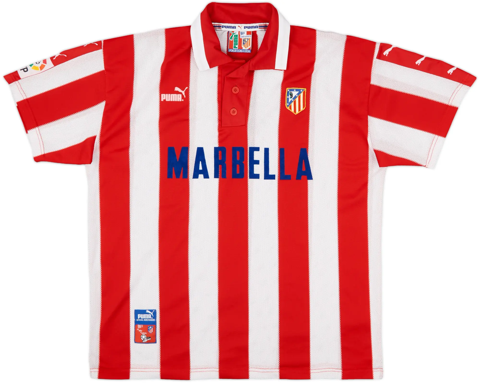 Puma Atlético Madrid Mens SS Home Shirt 1997/98