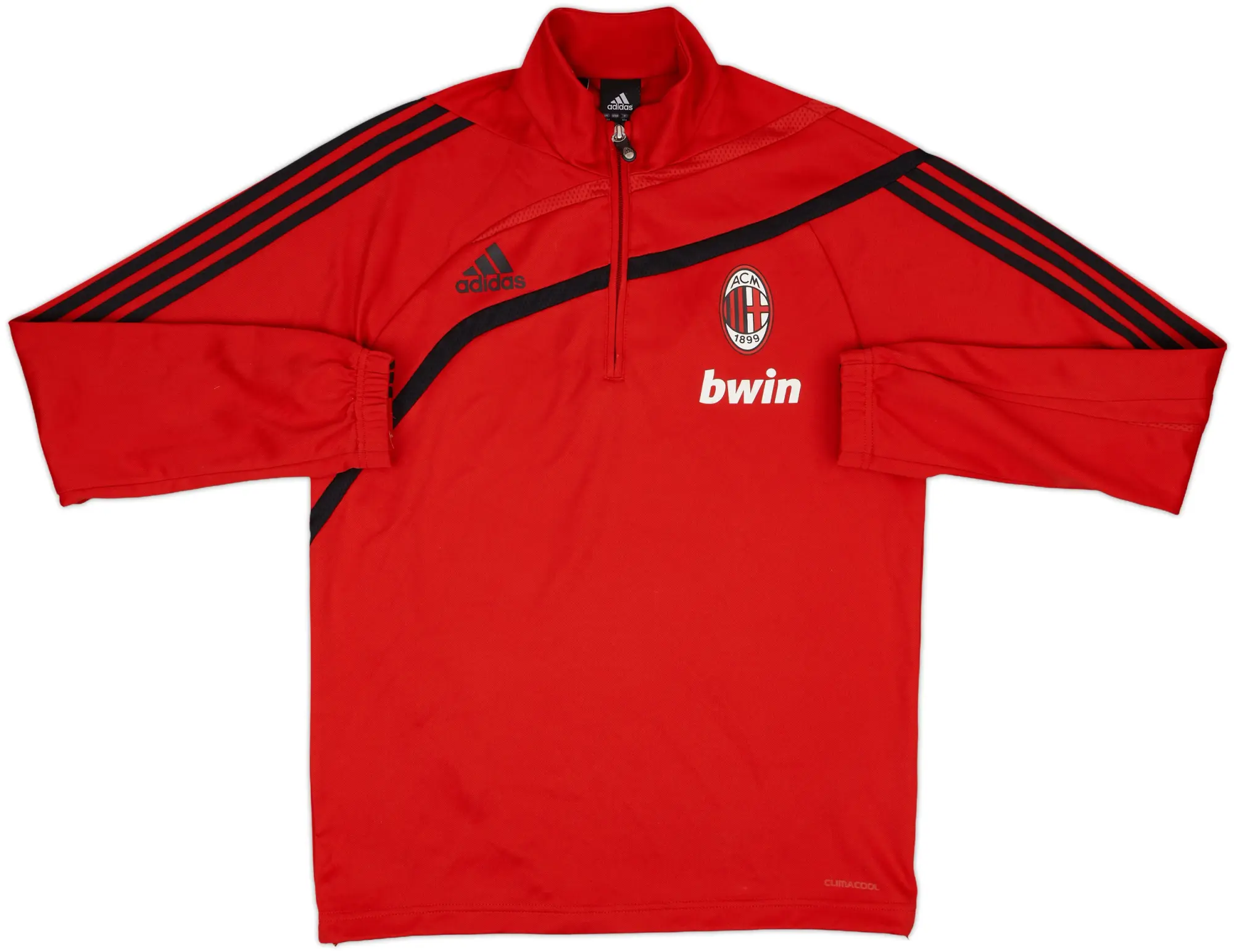 2009-10 AC Milan adidas 1/4 Zip Drill Top - 7/10 - (M)