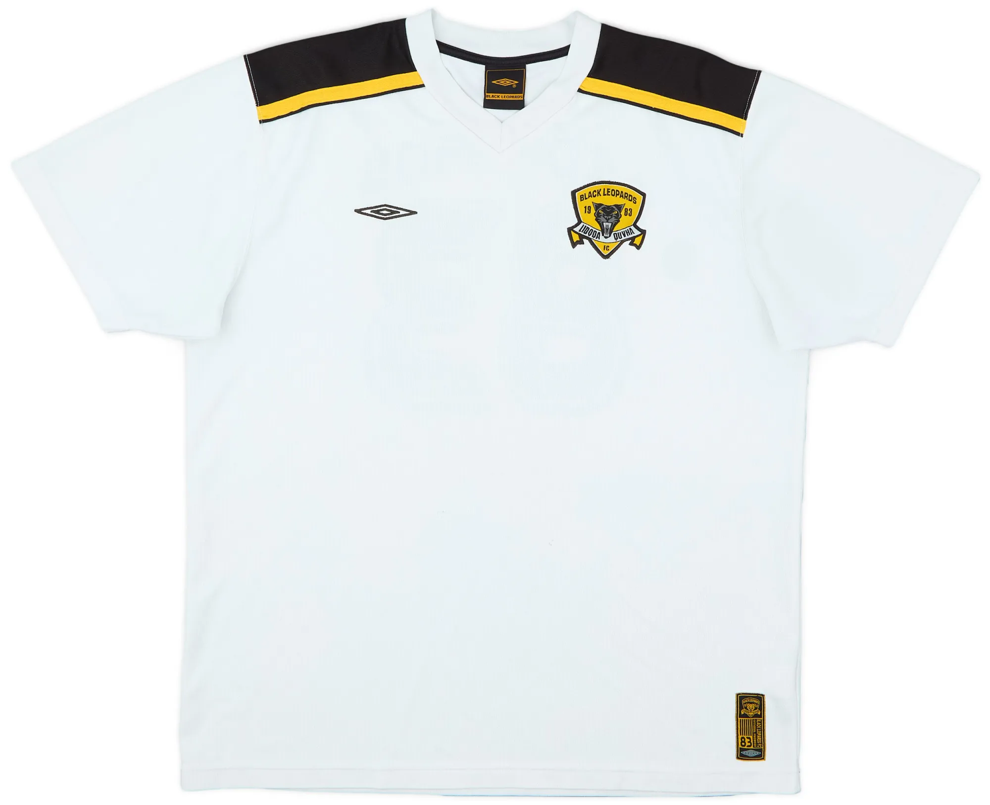Umbro Black Leopards Mens SS Home Shirt 2003/04