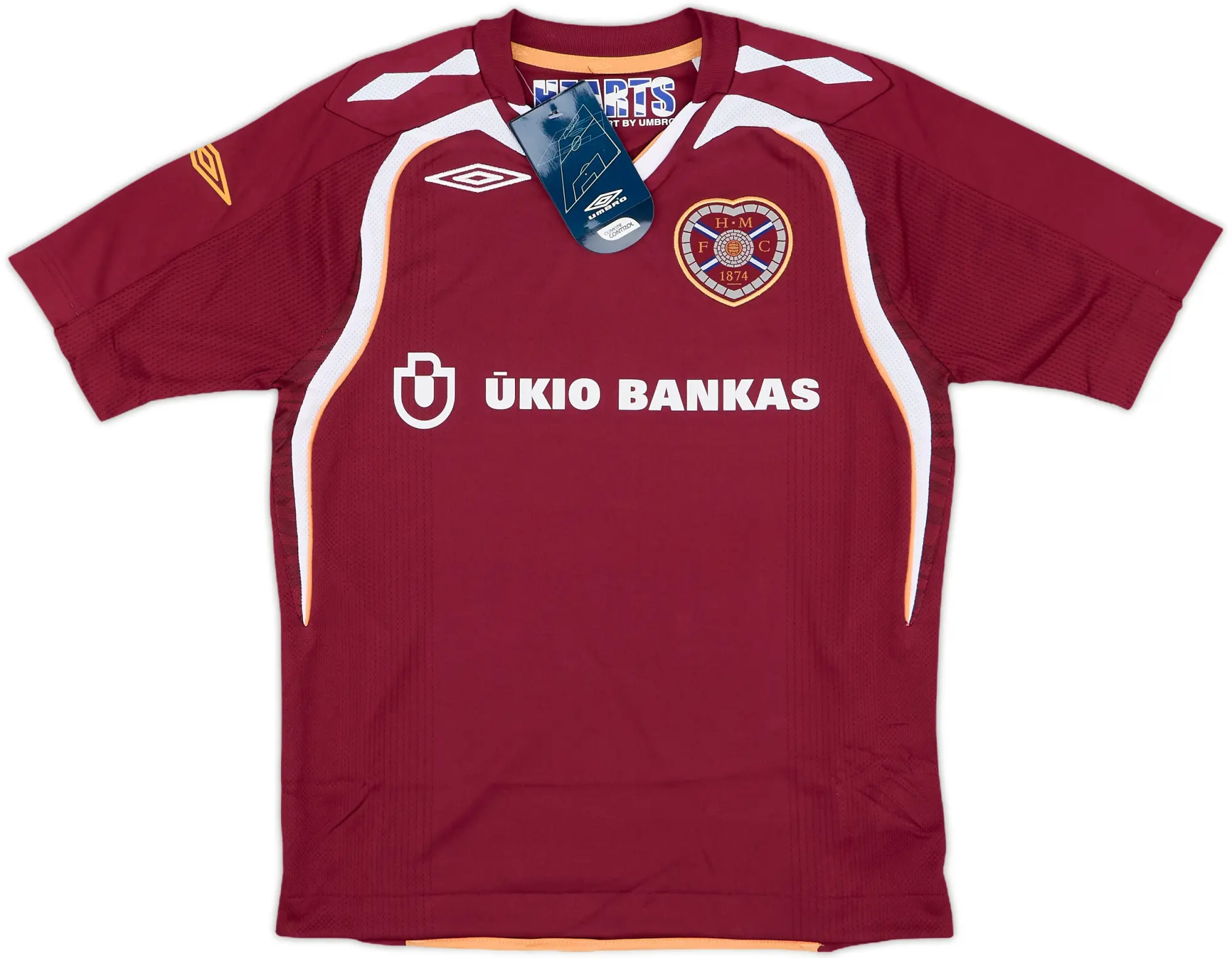Umbro Heart of Midlothian Boys SS Home Shirt 2007/08