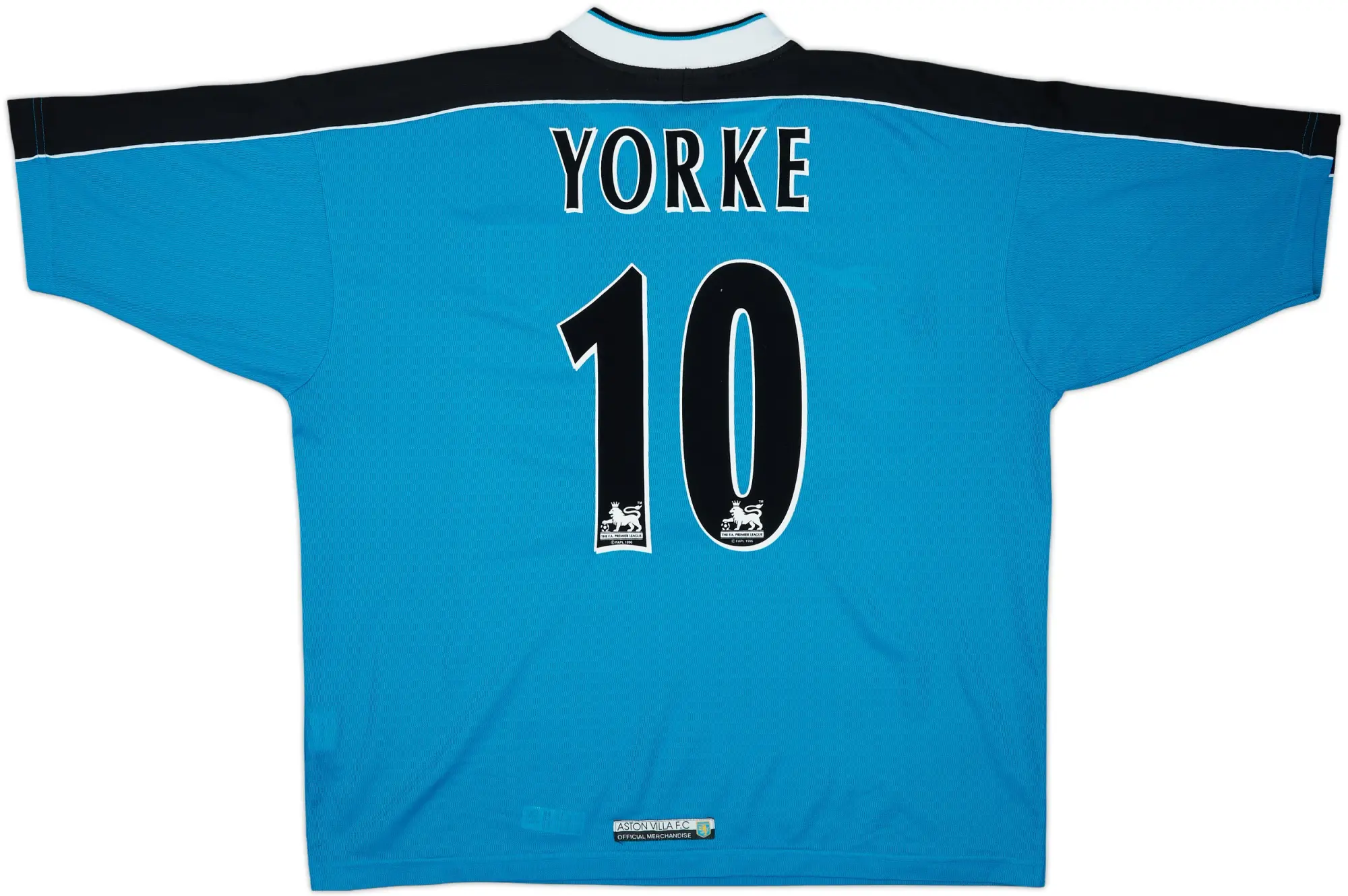1998-99 Aston Villa Away Shirt Yorke #10 - 9/10 - (XL)