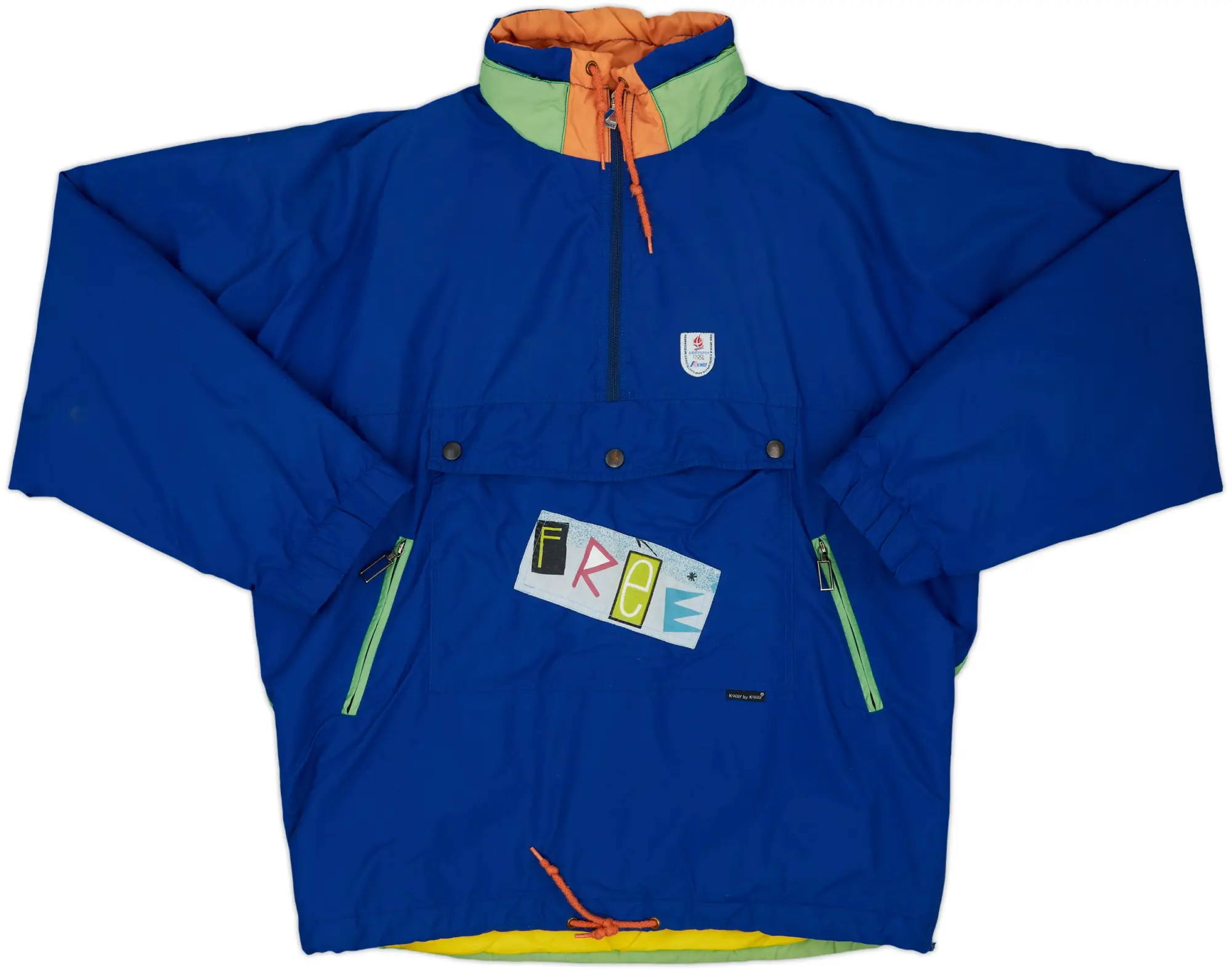 1992 Winter Olympics Hooded 1/4 Zip Rain Jacket - 8/10 - (S)