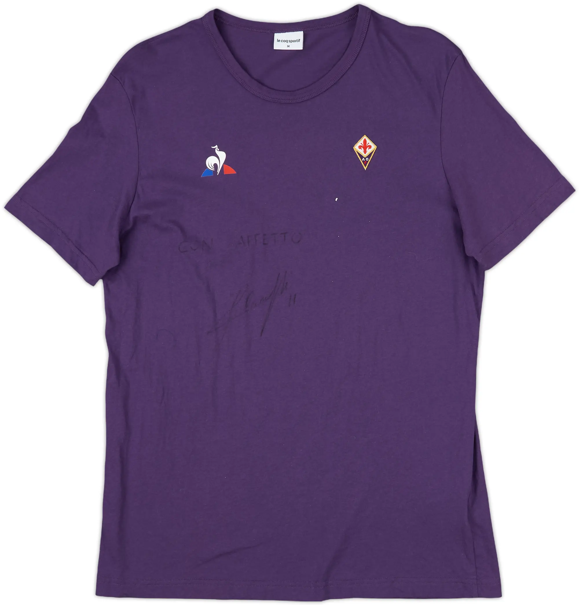 2017-18 Fiorentina Le Coq Sportif Signed Cotton Tee - 8/10 - (M)